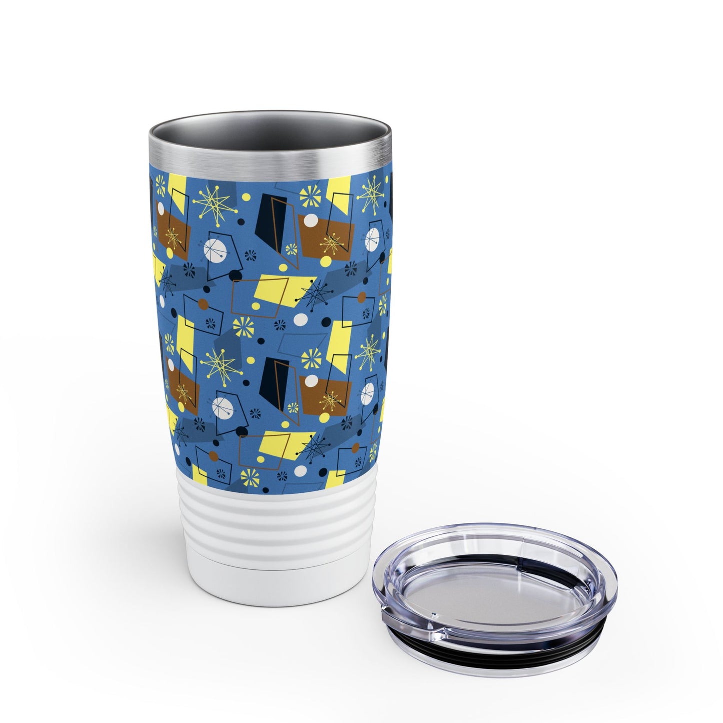 20oz Ringneck Tumbler — Mid-Century Retro Atomic Pattern