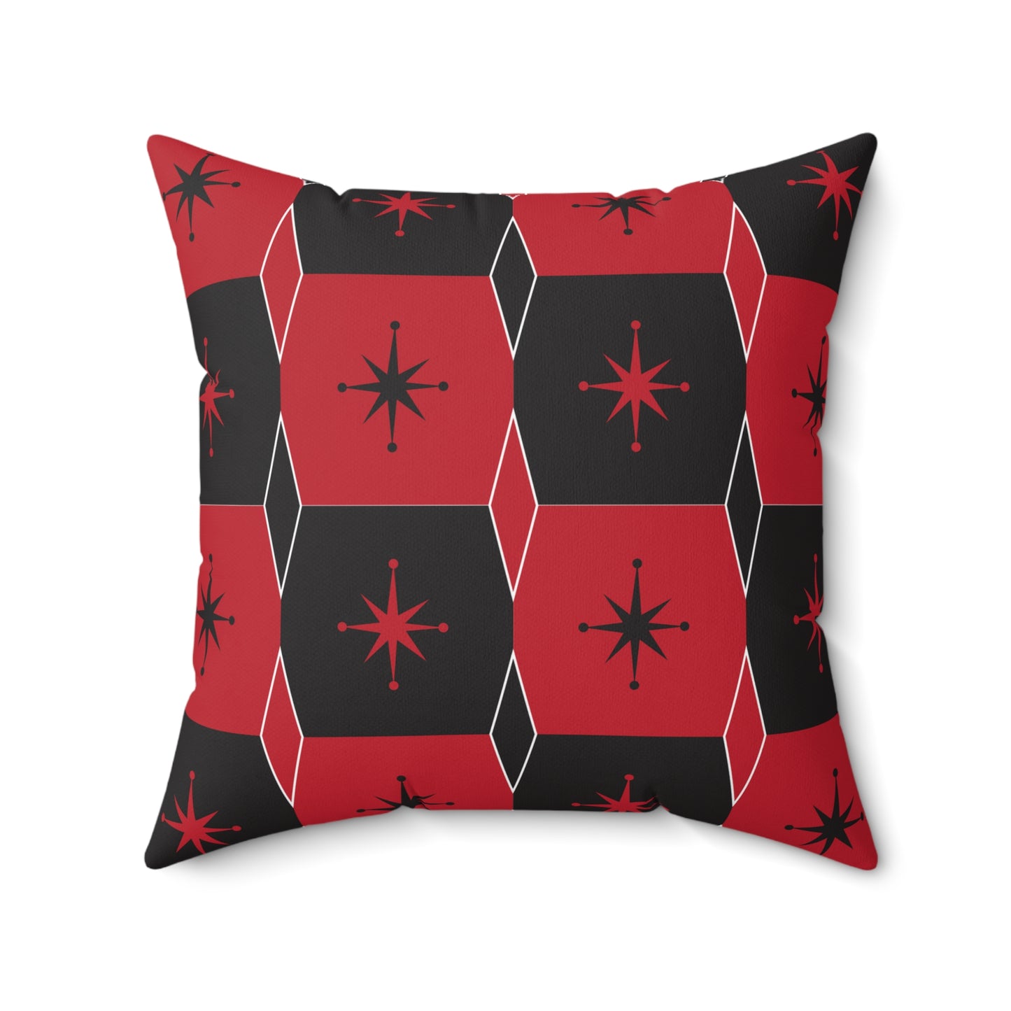Mid-Century Star Geometric Throw Pillow