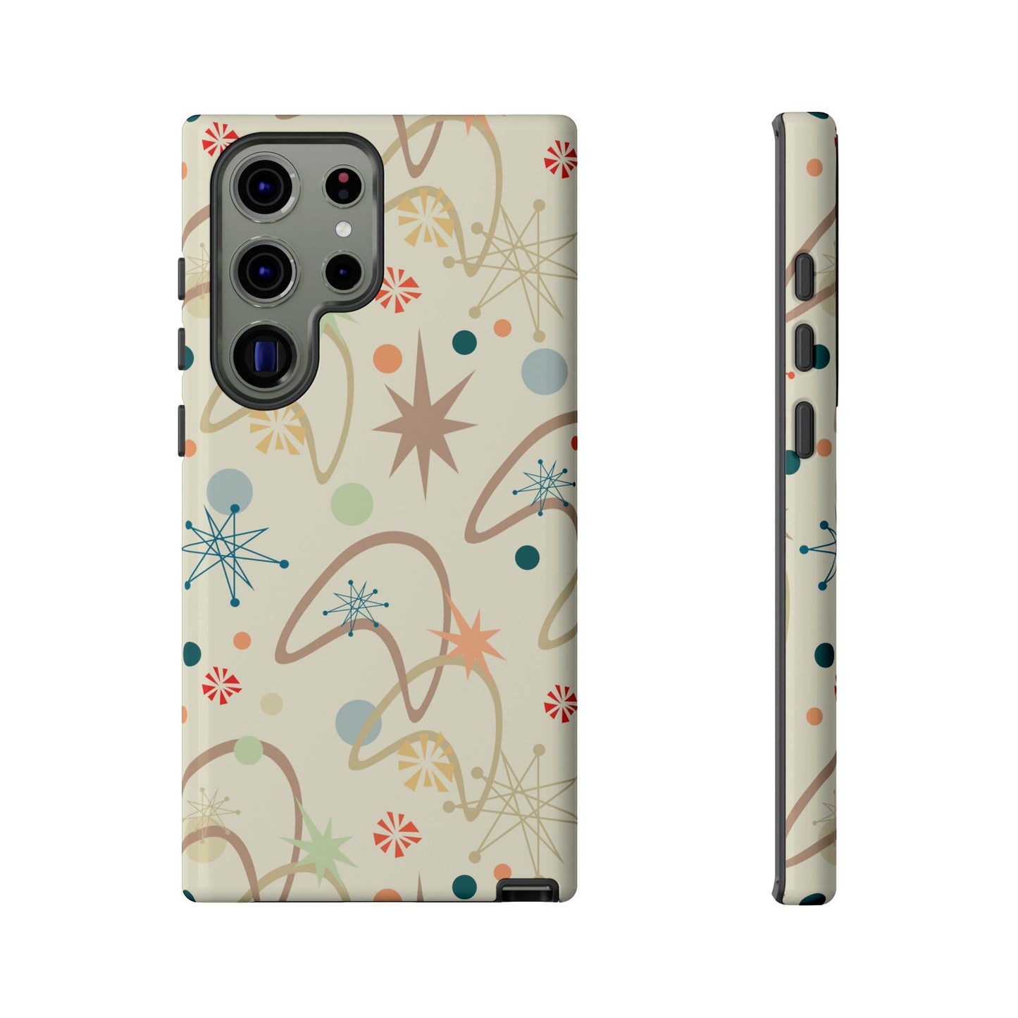 1950s Atomic Retro in Beige Tough Phone Cases