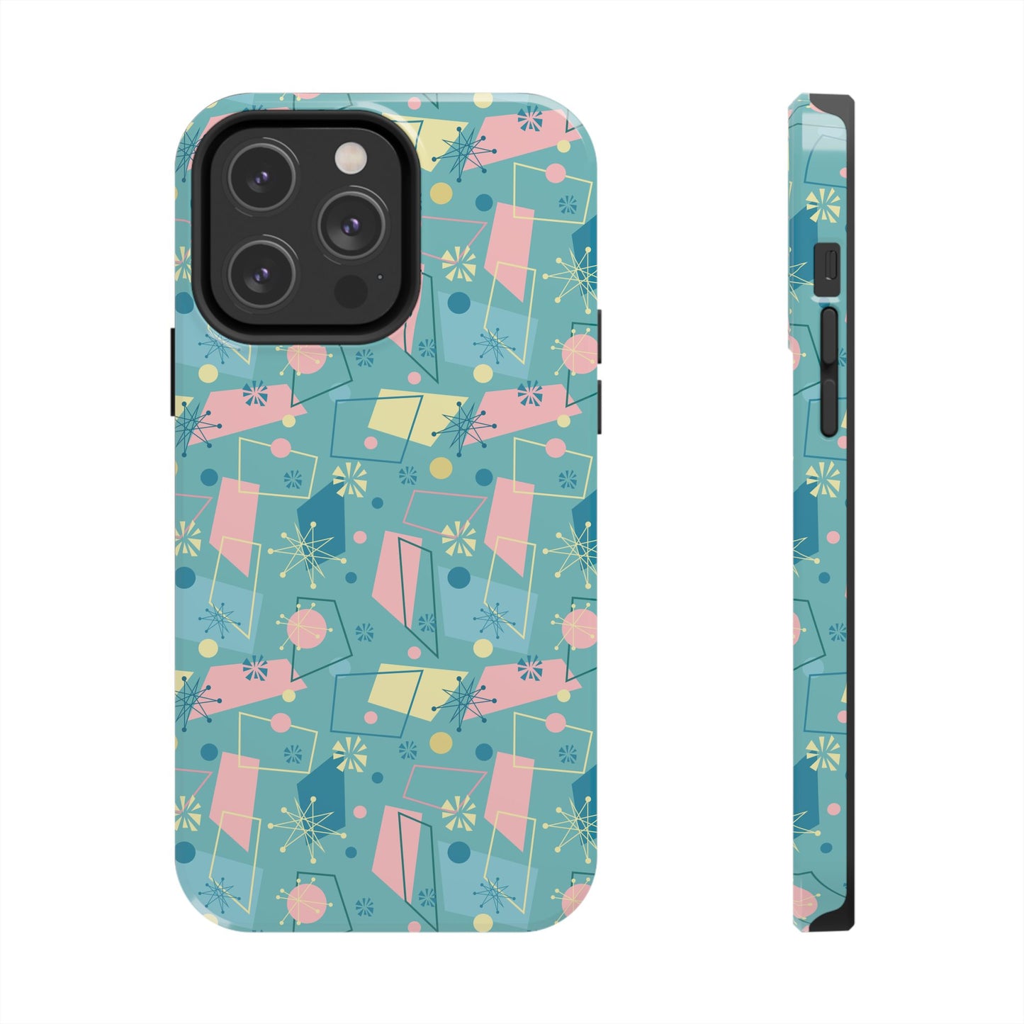 1950s Atomic Retro in Teal Tough iPhone Case