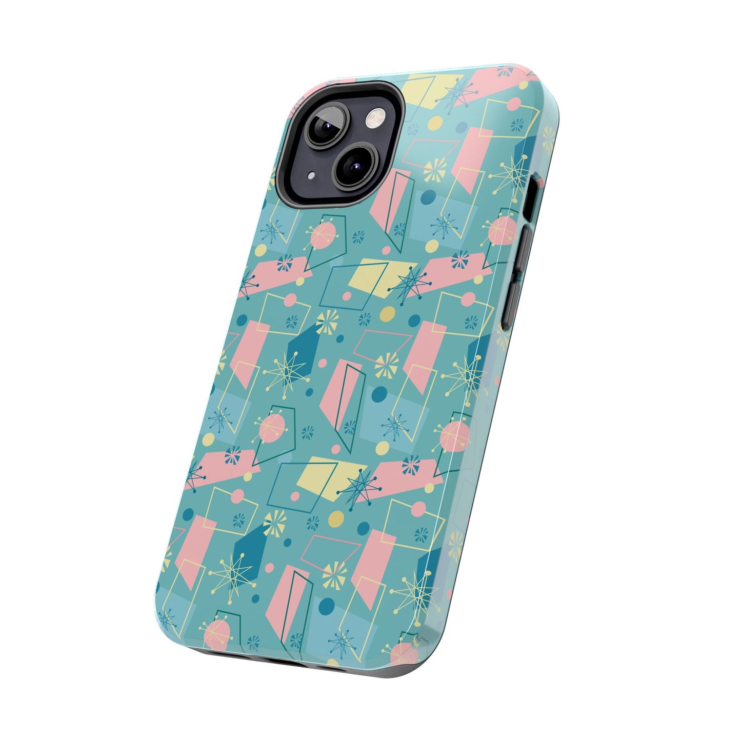 1950s Atomic Retro in Teal Tough iPhone Case