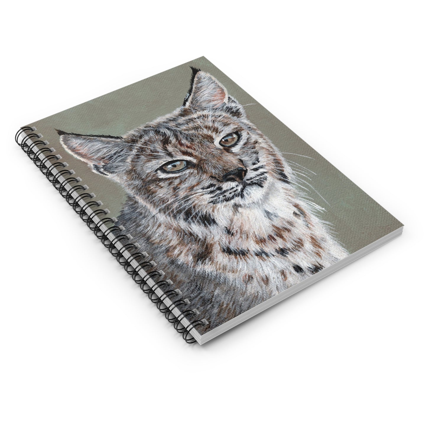 Lynx Portrait Spiral Notebook — Ruled Journal for Wildlife Lovers