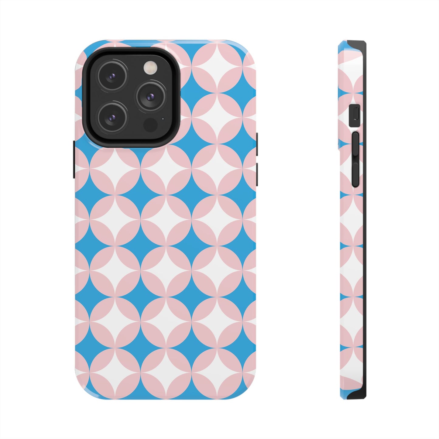 1950s Vintage Circle and Diamond Pattern Tough iPhone Cases