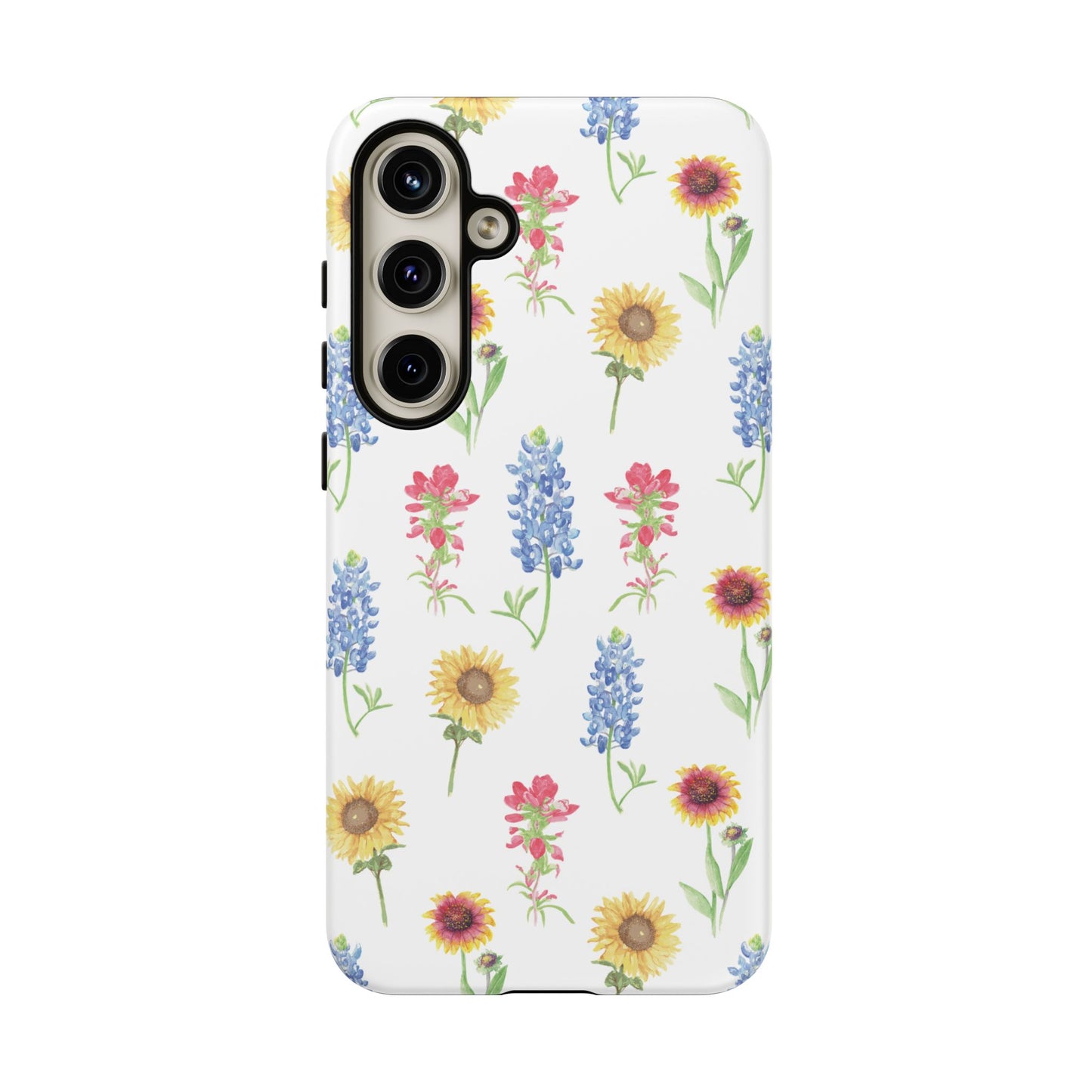 Texas Wildflower Pattern Tough Phone Cases