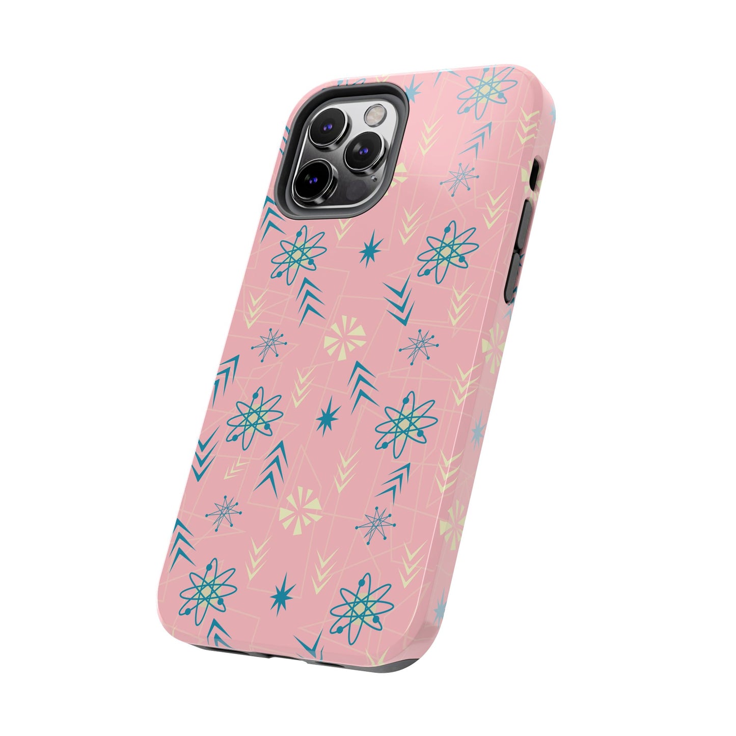 1950s Atomic Age Retro Tough iPhone Case in Pink