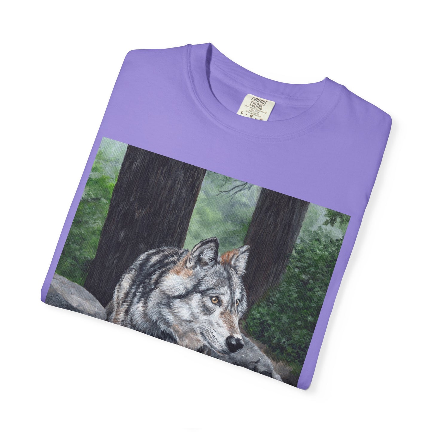 Wolf Portrait T‑Shirt — Realistic Forest Wolf Graphic Tee