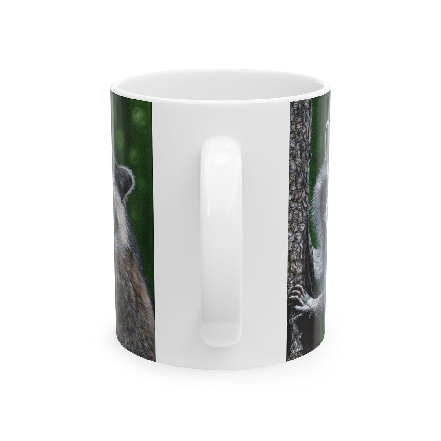 Raccoon Forest Mug – Cute Wildlife Ceramic Coffee Cup (11oz & 15oz)