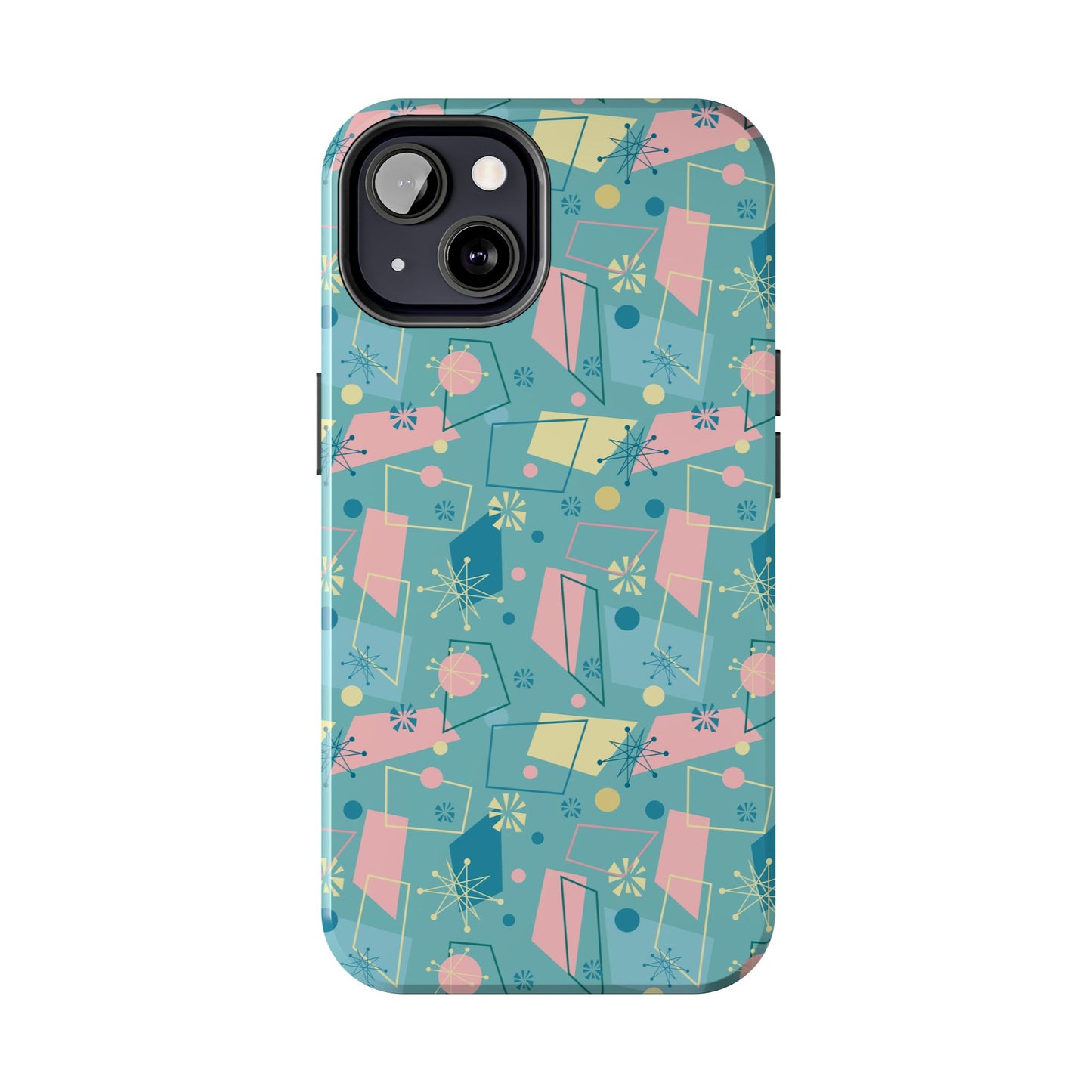 1950s Atomic Retro in Teal Tough iPhone Case