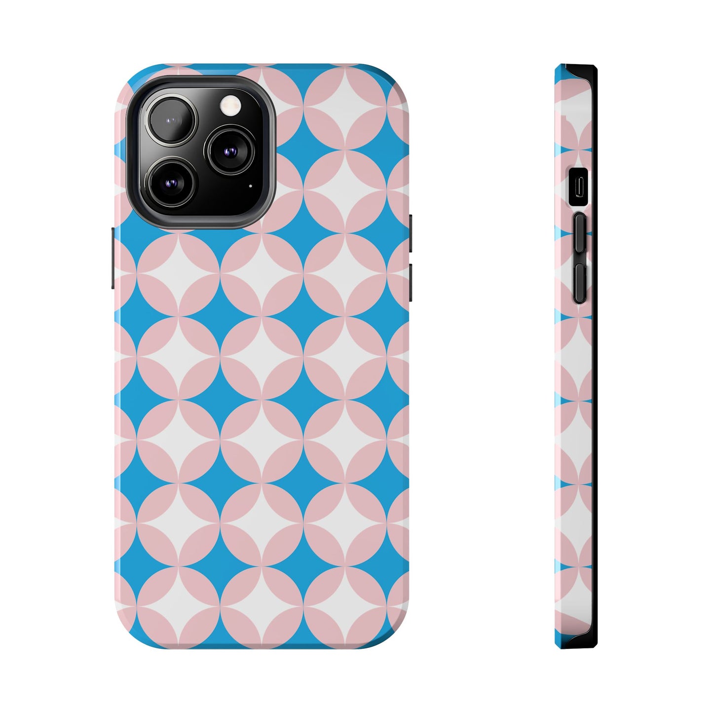 1950s Vintage Circle and Diamond Pattern Tough iPhone Cases