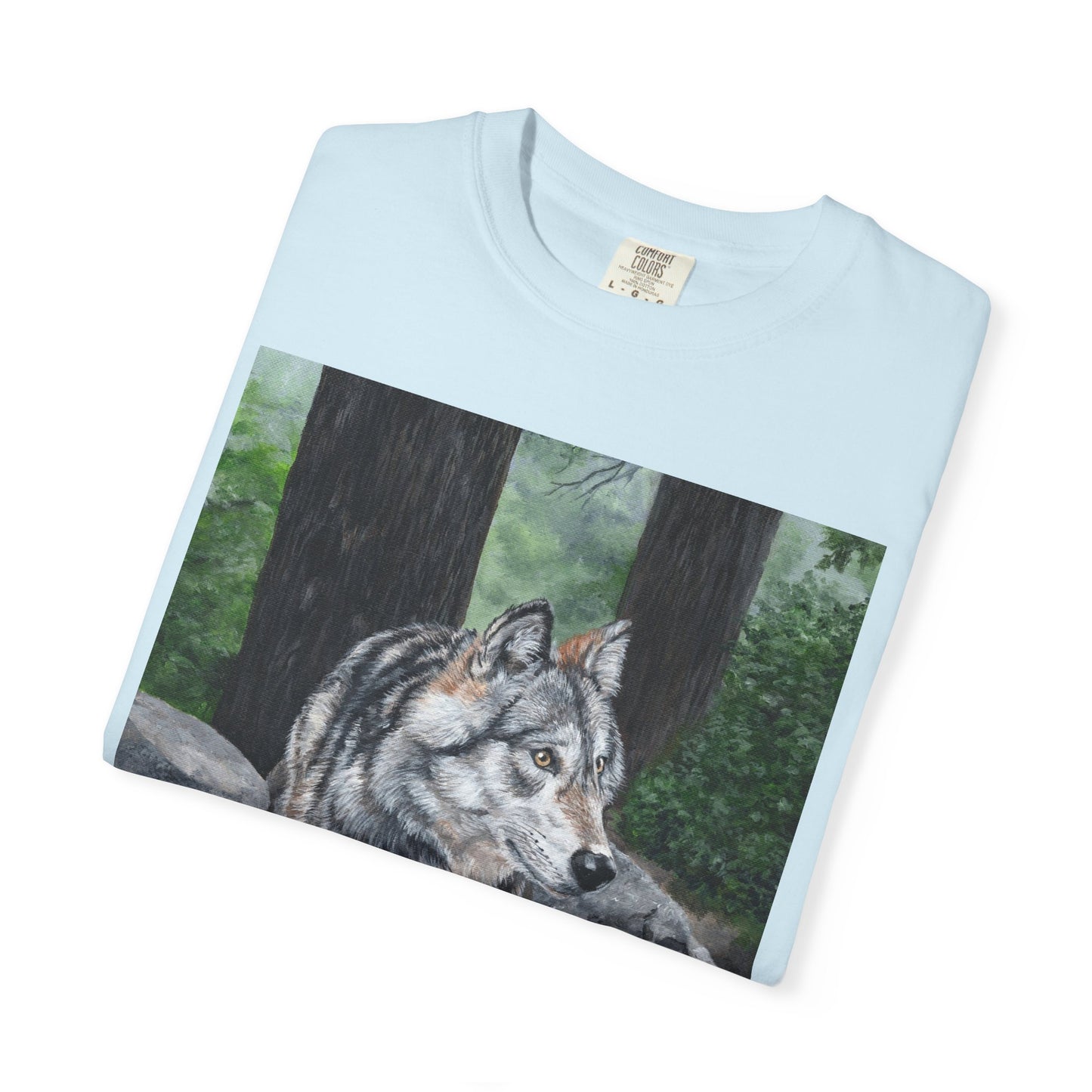 Wolf Portrait T‑Shirt — Realistic Forest Wolf Graphic Tee