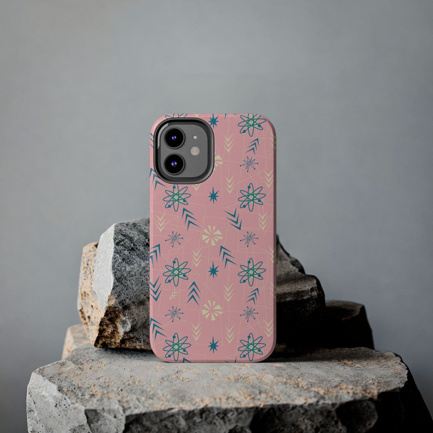 1950s Atomic Age Retro Tough iPhone Case in Pink