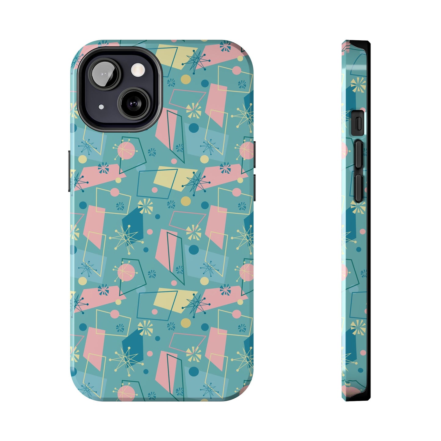 1950s Atomic Retro in Teal Tough iPhone Case