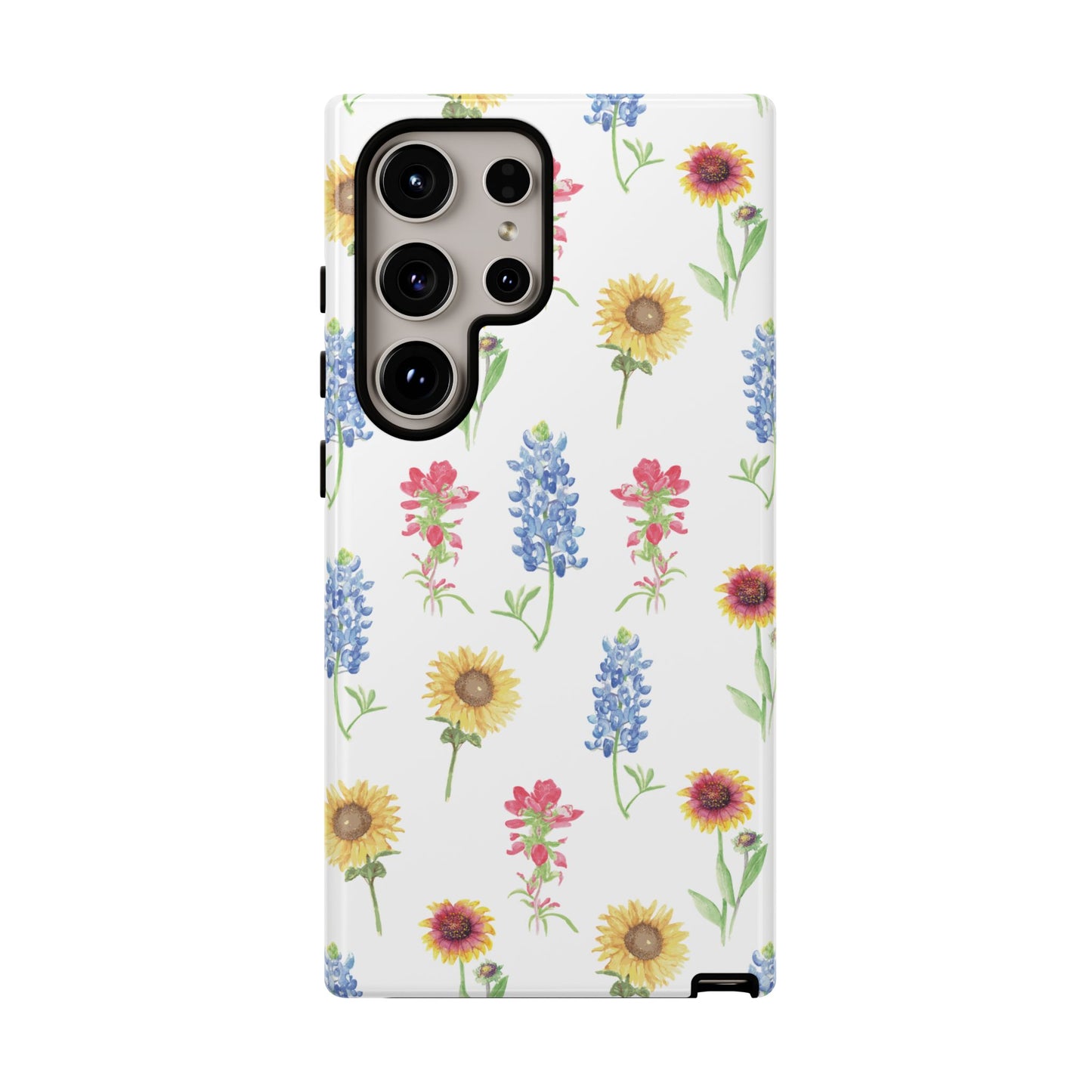 Texas Wildflower Pattern Tough Phone Cases