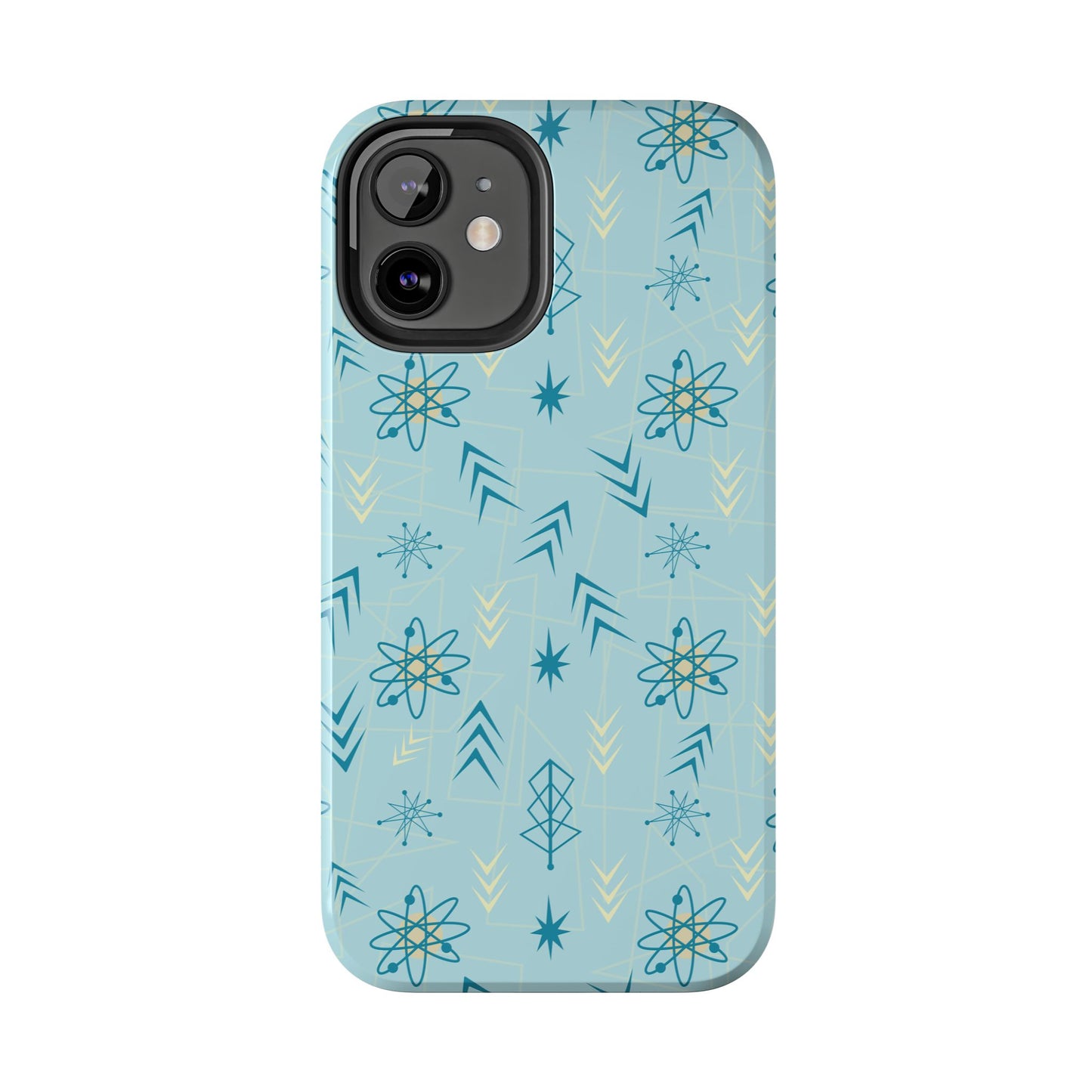 1950s Atomic Age Retro in Light Blue Tough iPhone Case