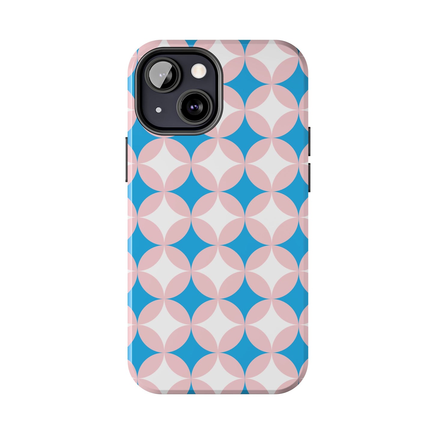 1950s Vintage Circle and Diamond Pattern Tough iPhone Cases