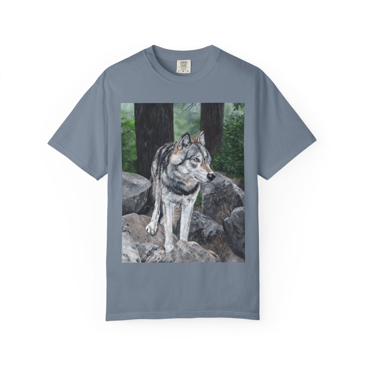 Wolf Portrait T‑Shirt — Realistic Forest Wolf Graphic Tee