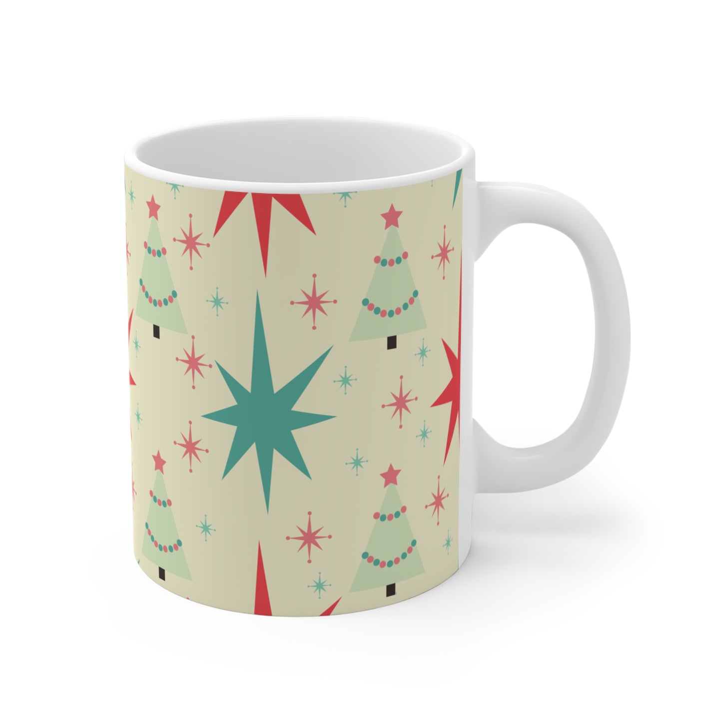 1950s Atomic Retro Christmas Mug 11oz