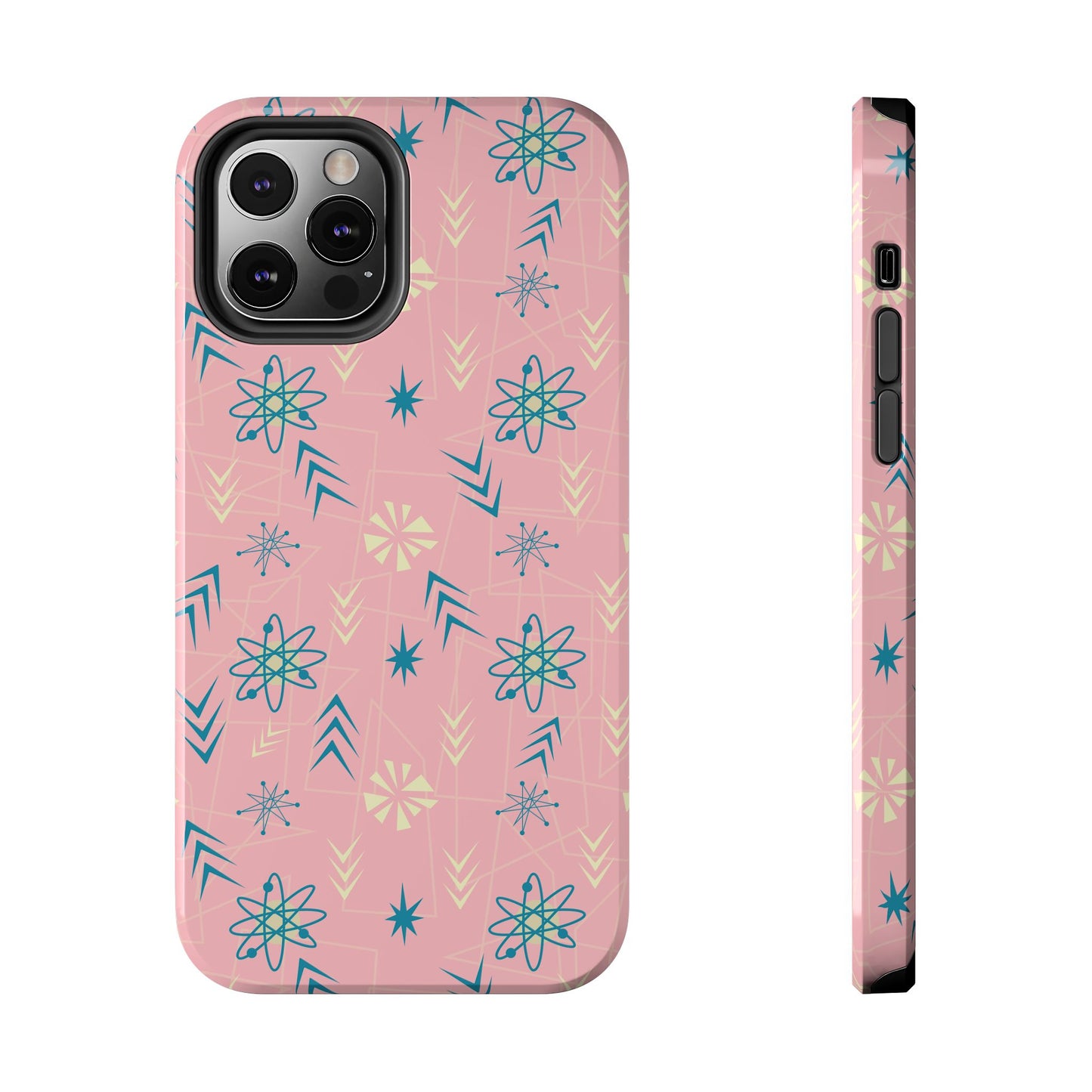 1950s Atomic Age Retro Tough iPhone Case in Pink