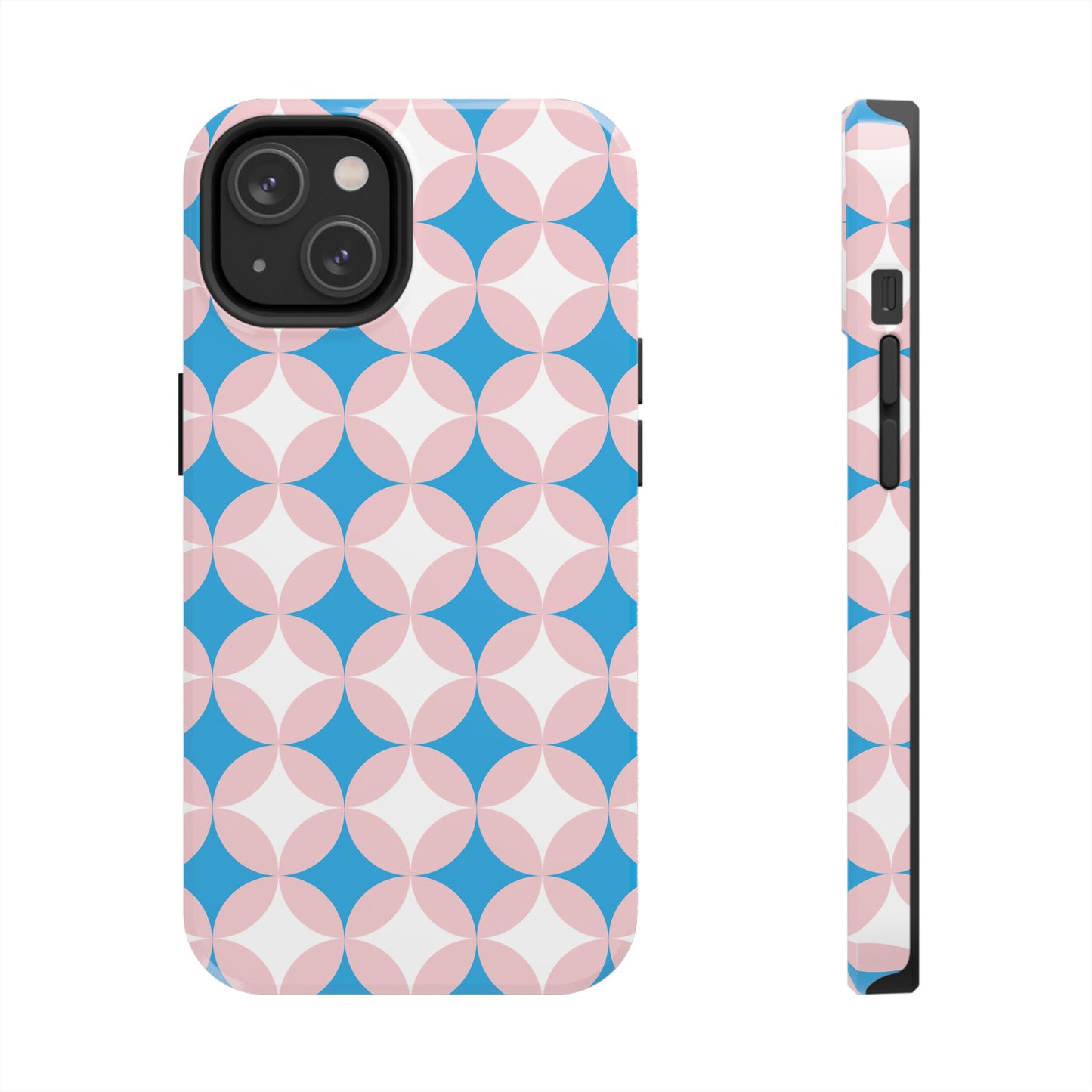 1950s Vintage Circle and Diamond Pattern Tough iPhone Cases