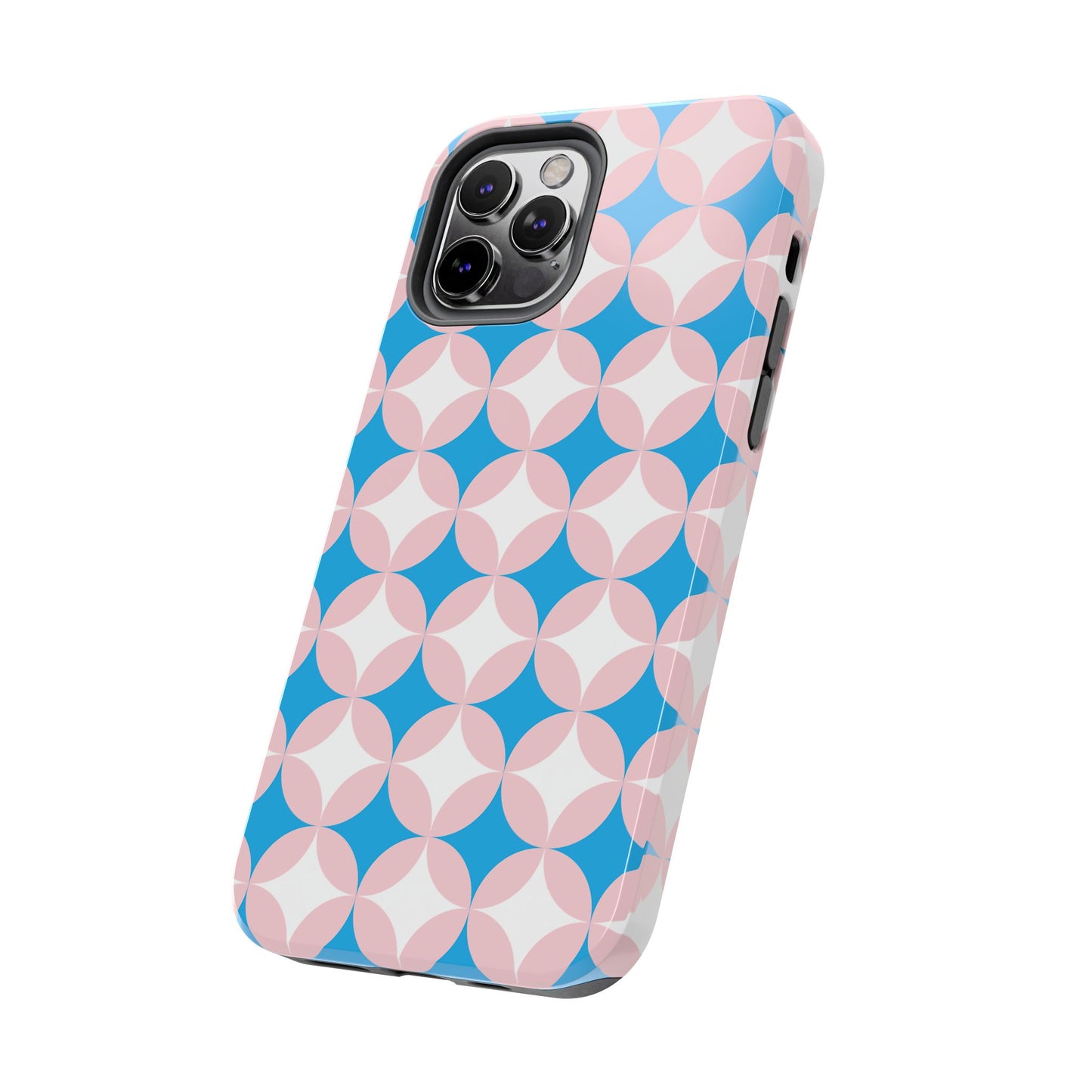 1950s Vintage Circle and Diamond Pattern Tough iPhone Cases