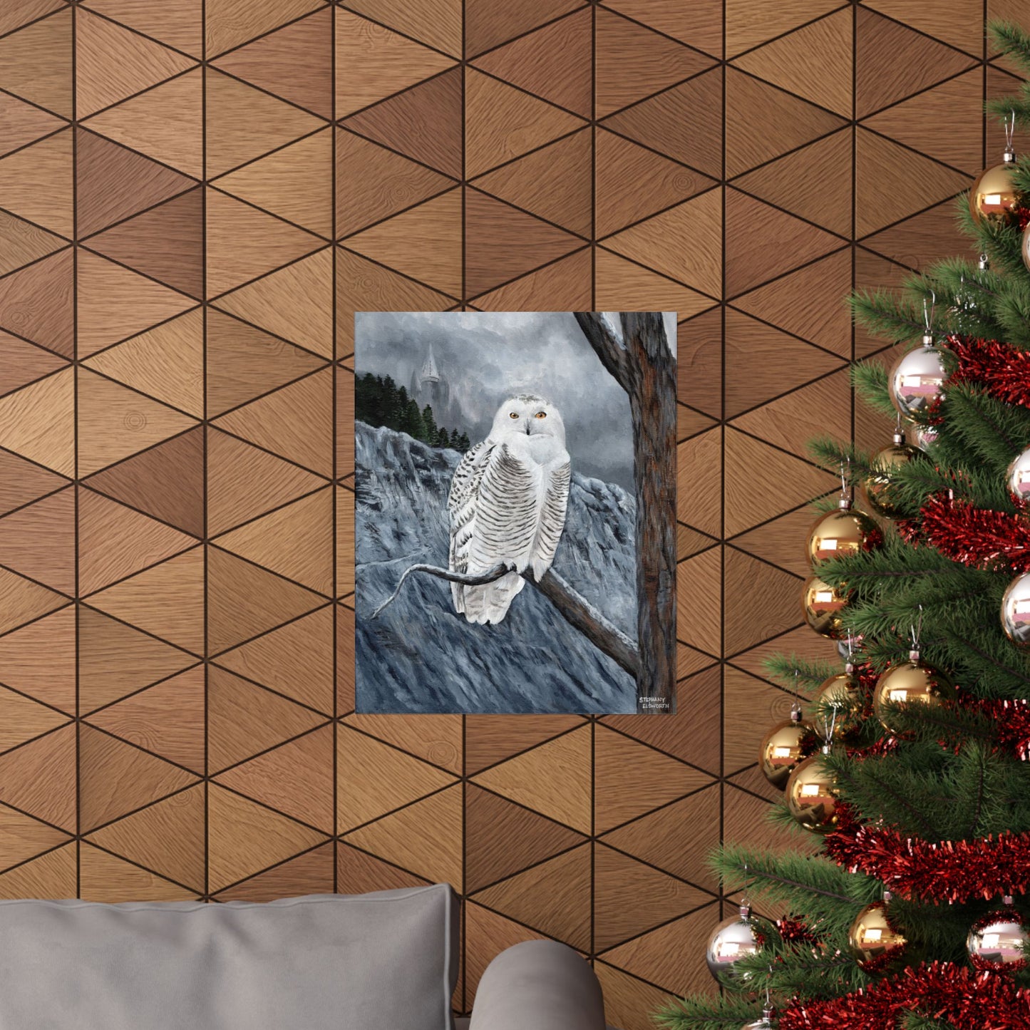 Snowy Owl Art Poster — Matte Vertical Wildlife Print