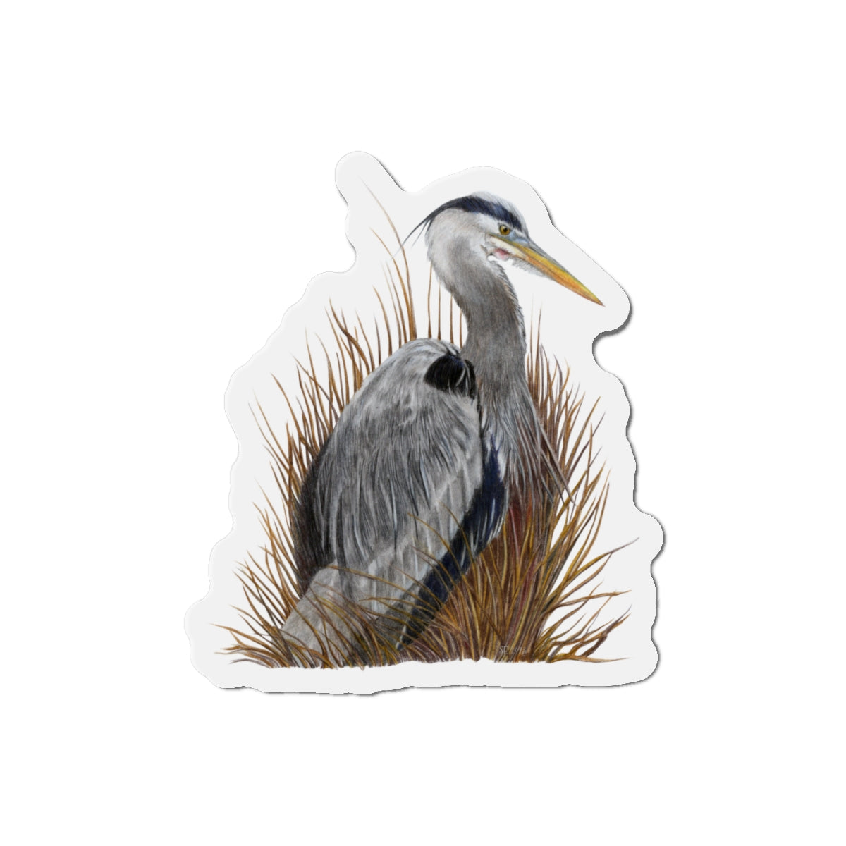 Great Blue Heron Die-Cut Magnets