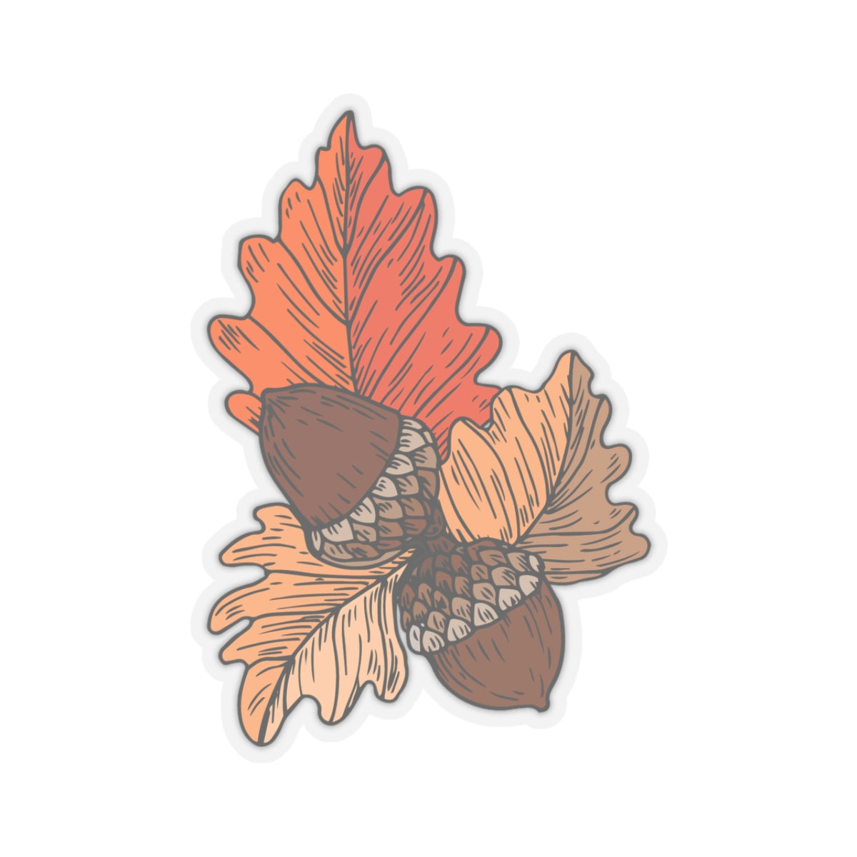 Acorn and Fall Leaves Kiss-Cut Stickers