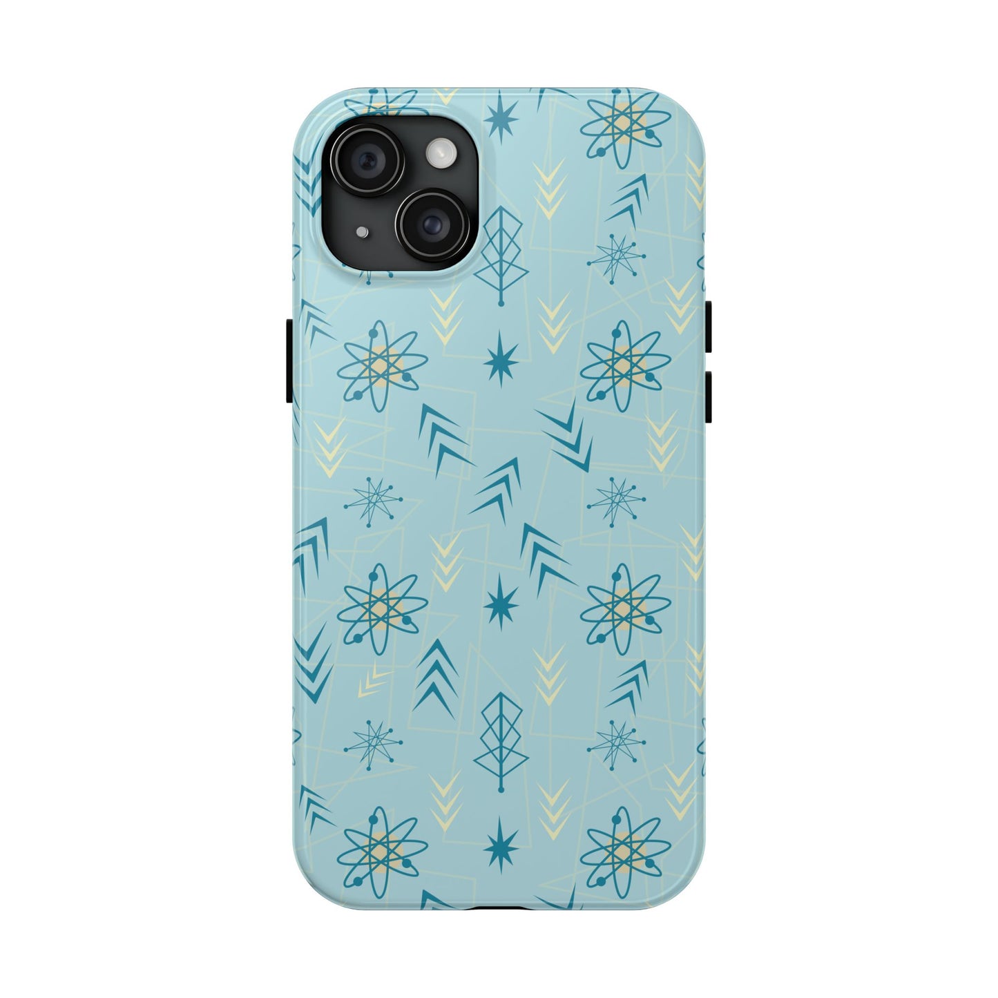 1950s Atomic Age Retro in Light Blue Tough iPhone Case