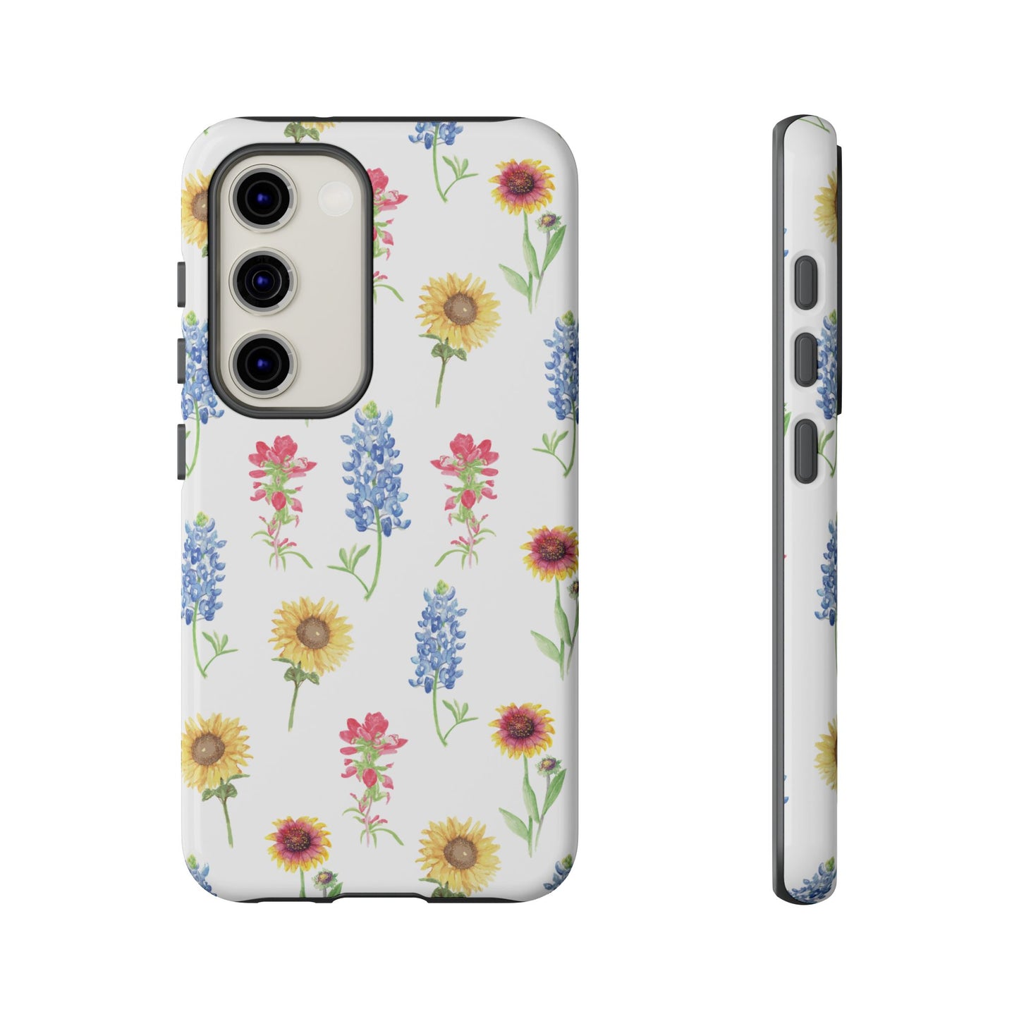 Texas Wildflower Pattern Tough Phone Cases