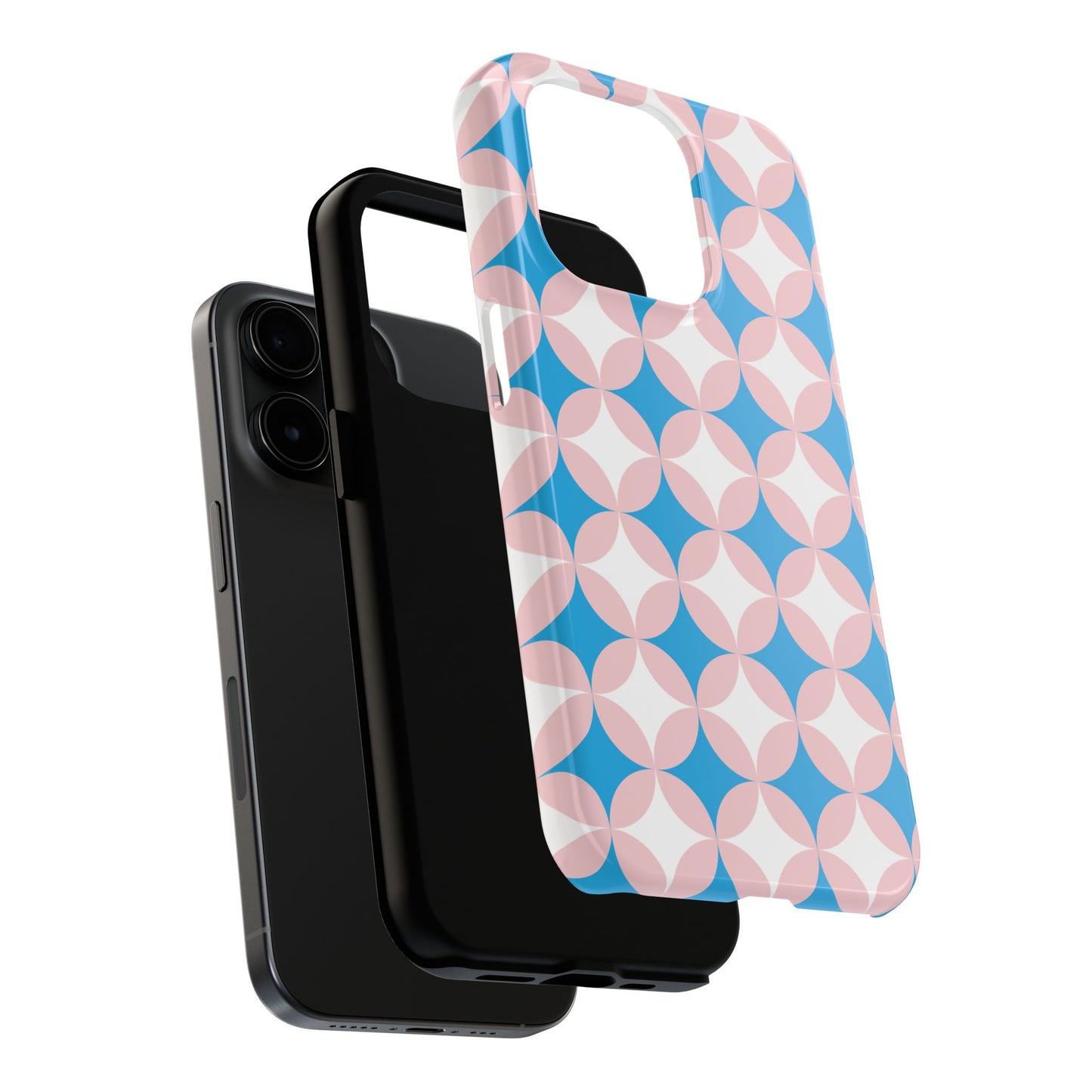 1950s Vintage Circle and Diamond Pattern Tough iPhone Cases