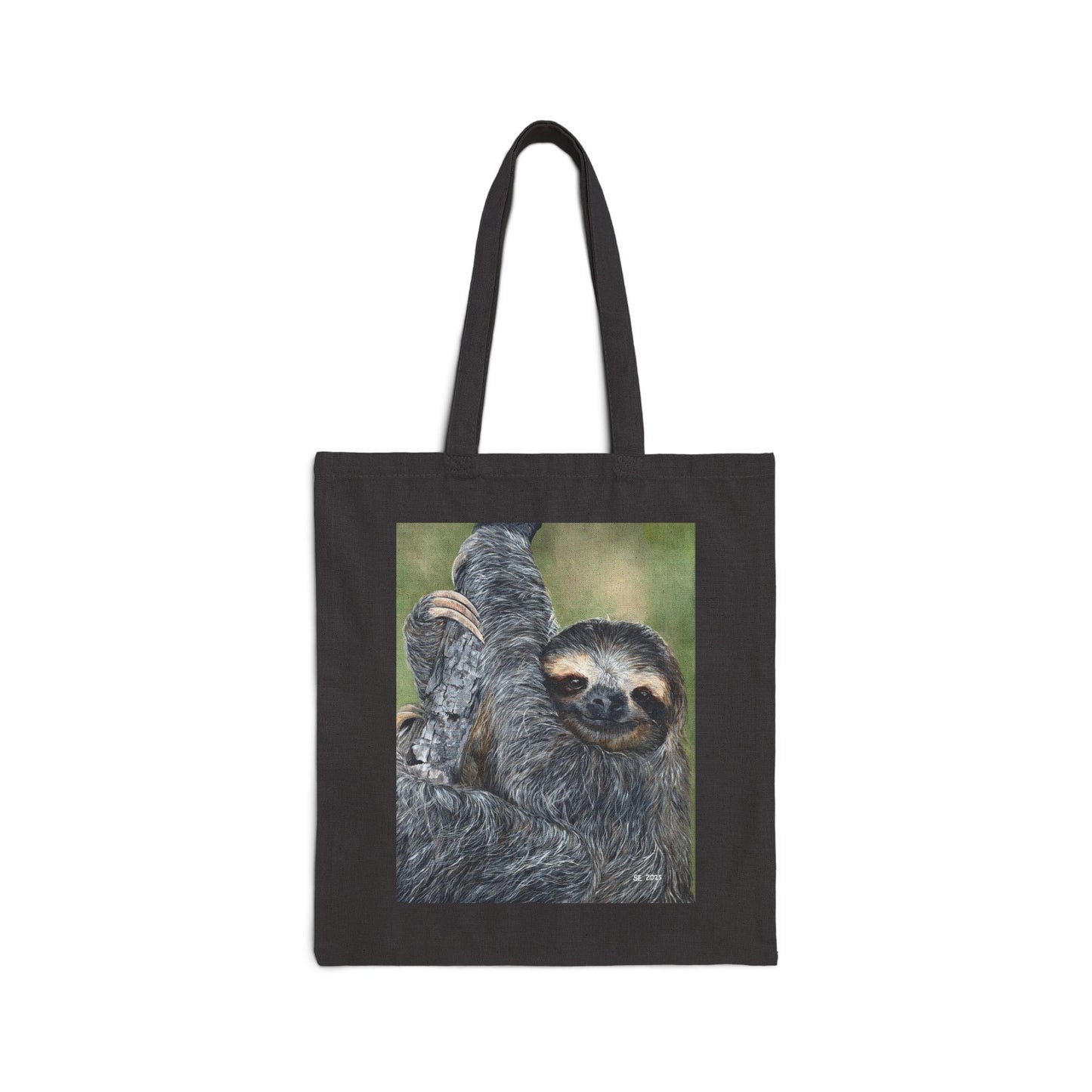 Sloth Canvas Tote Bag — Cute Hanging Sloth Reusable Shopper