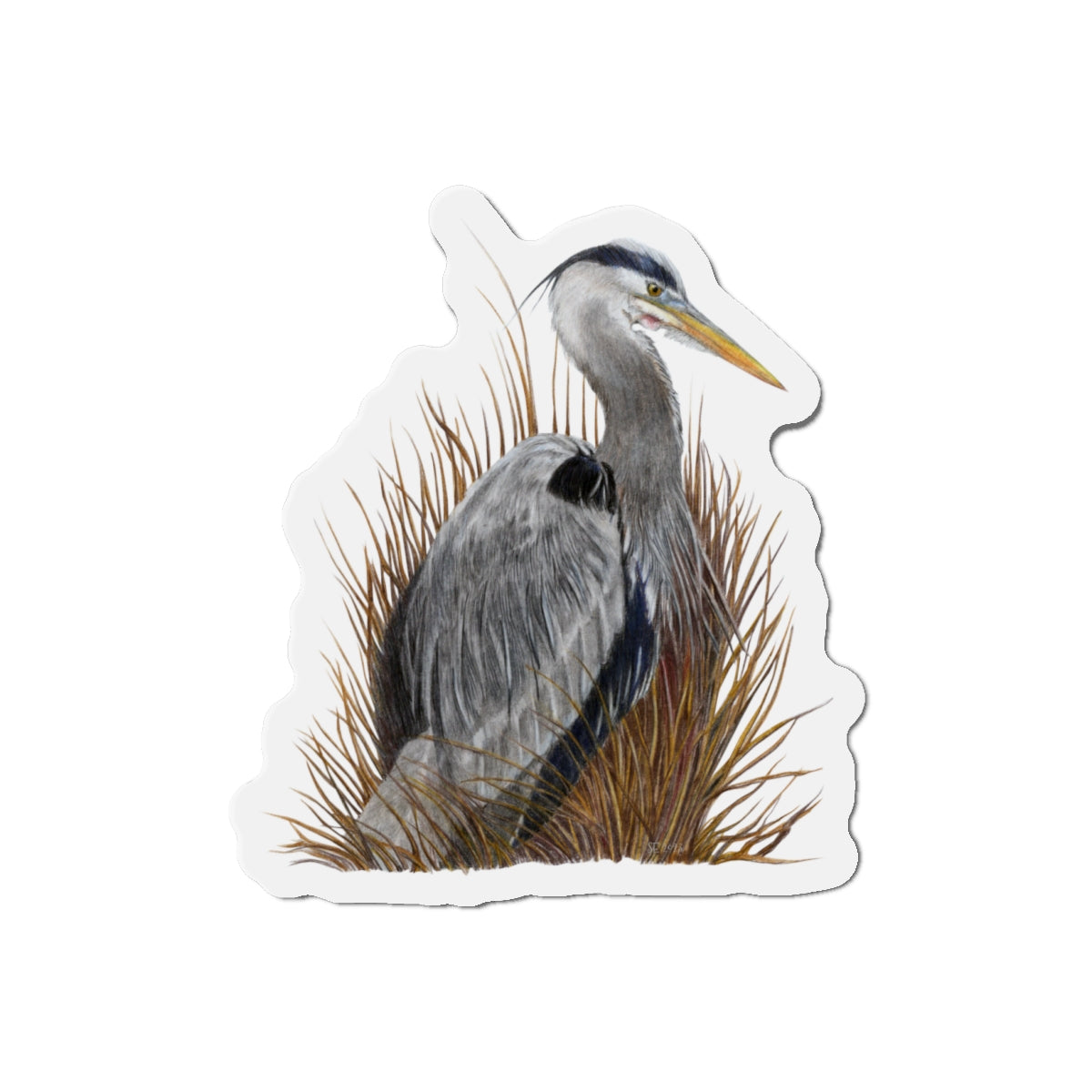 Great Blue Heron Die-Cut Magnets