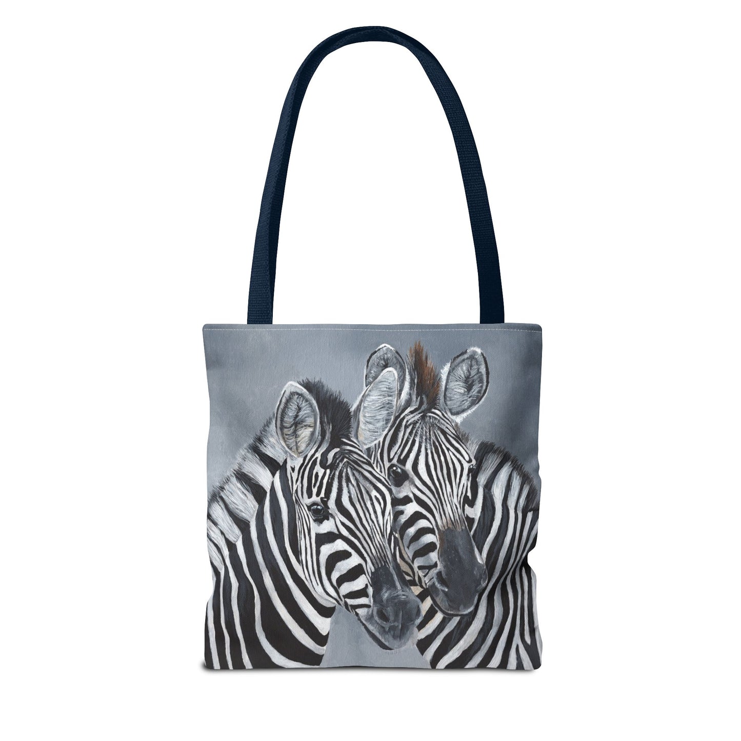 Zebra Pair Tote Bag — Artistic Black & White Animal Print Tote for Everyday Use