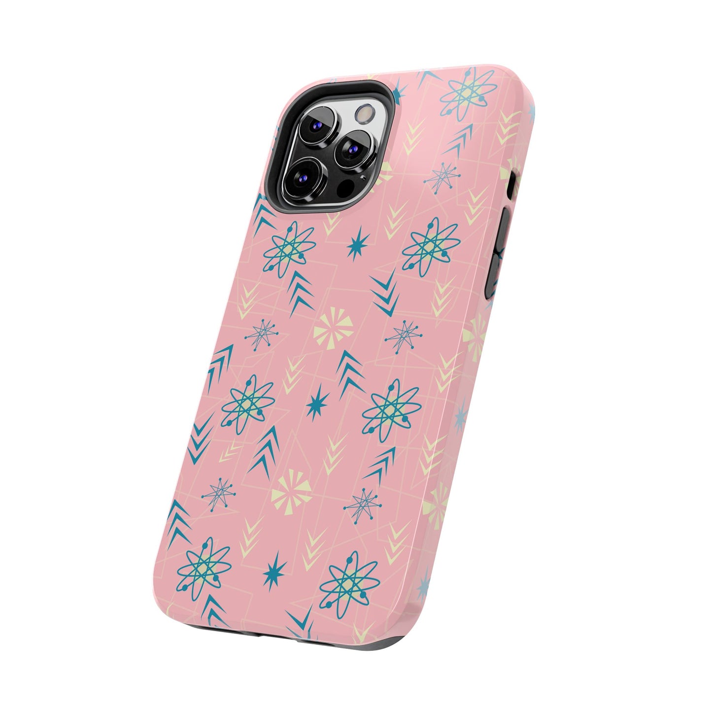 1950s Atomic Age Retro Tough iPhone Case in Pink