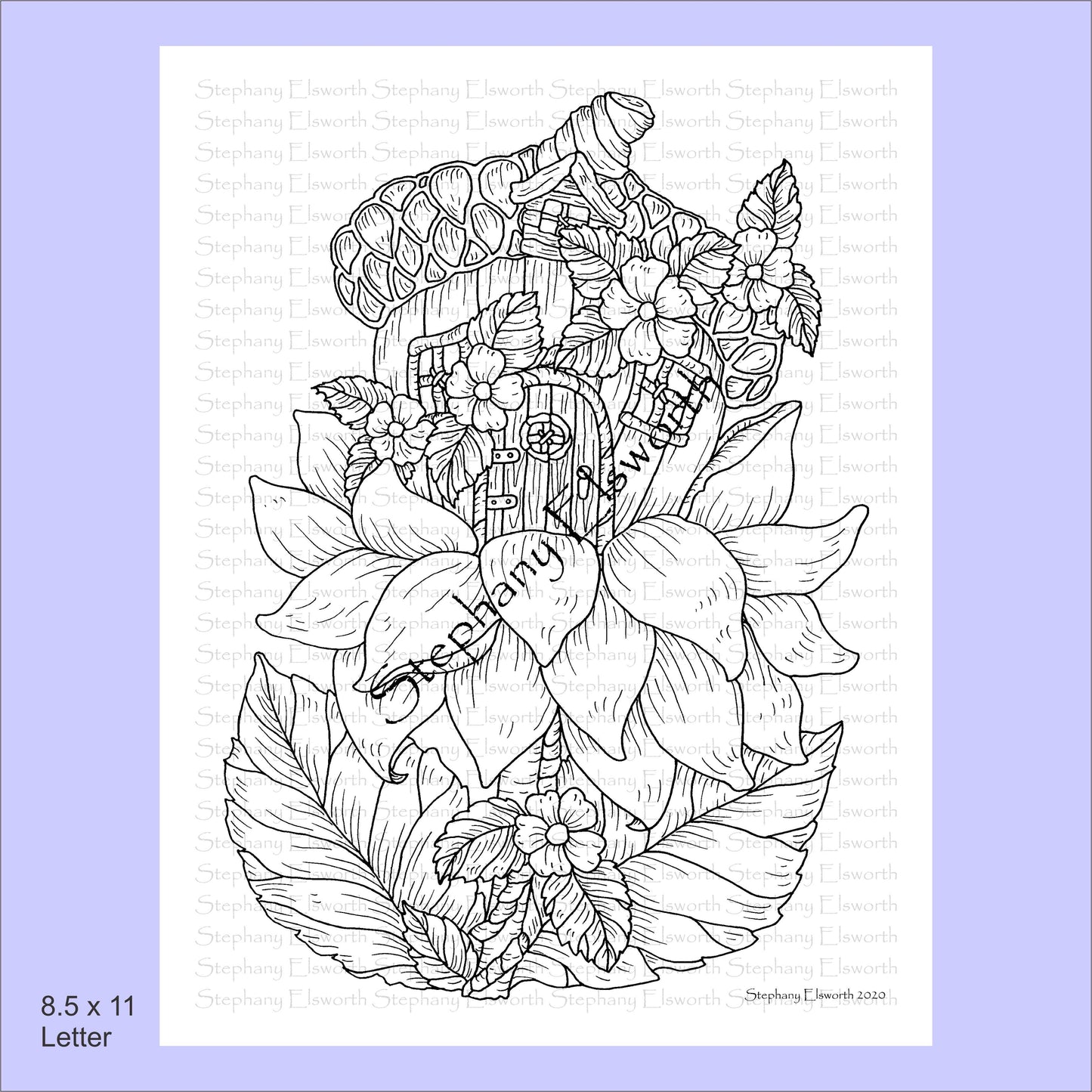 Faerie Houses III PDF Instant Download Coloring Book