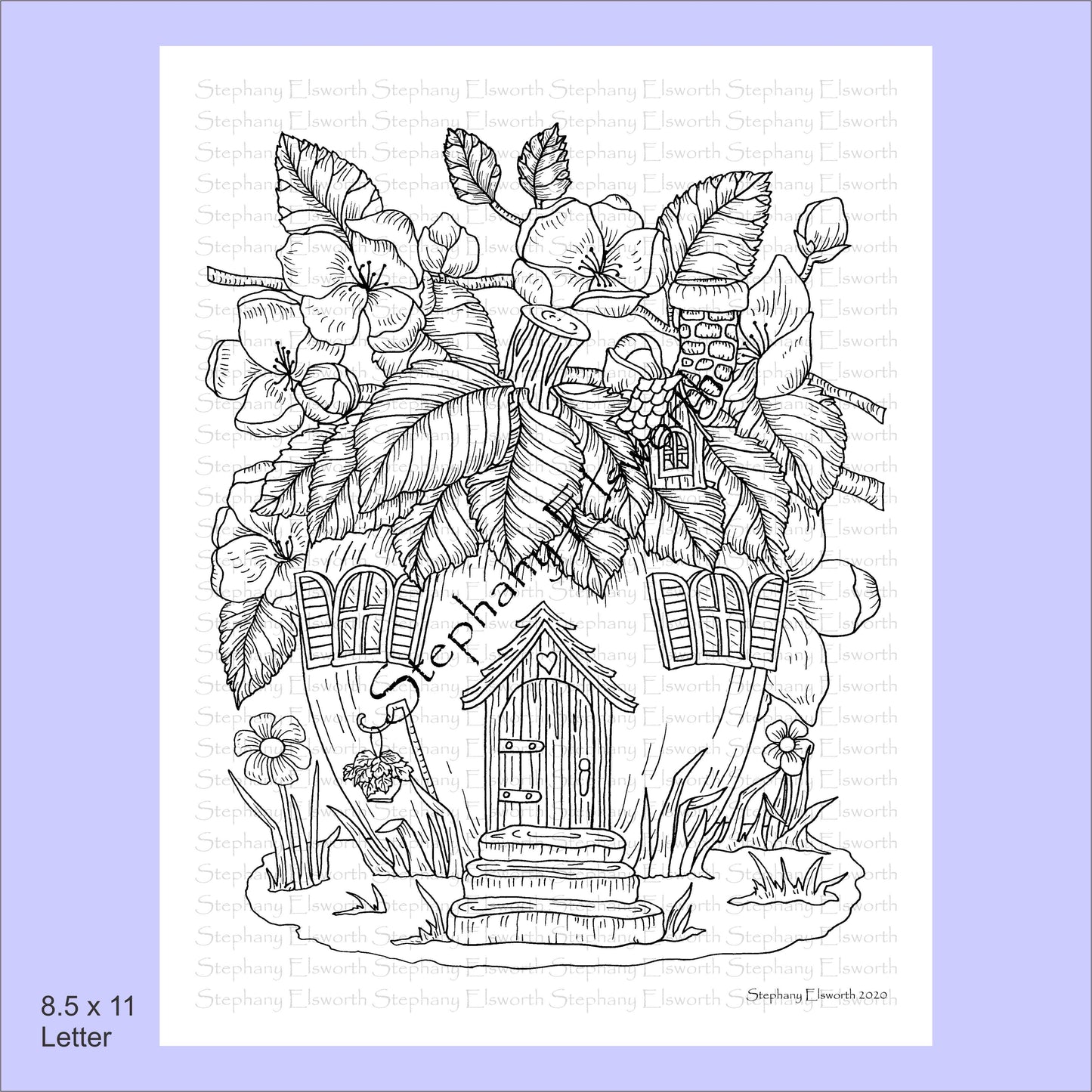 Faerie Houses III PDF Instant Download Coloring Book