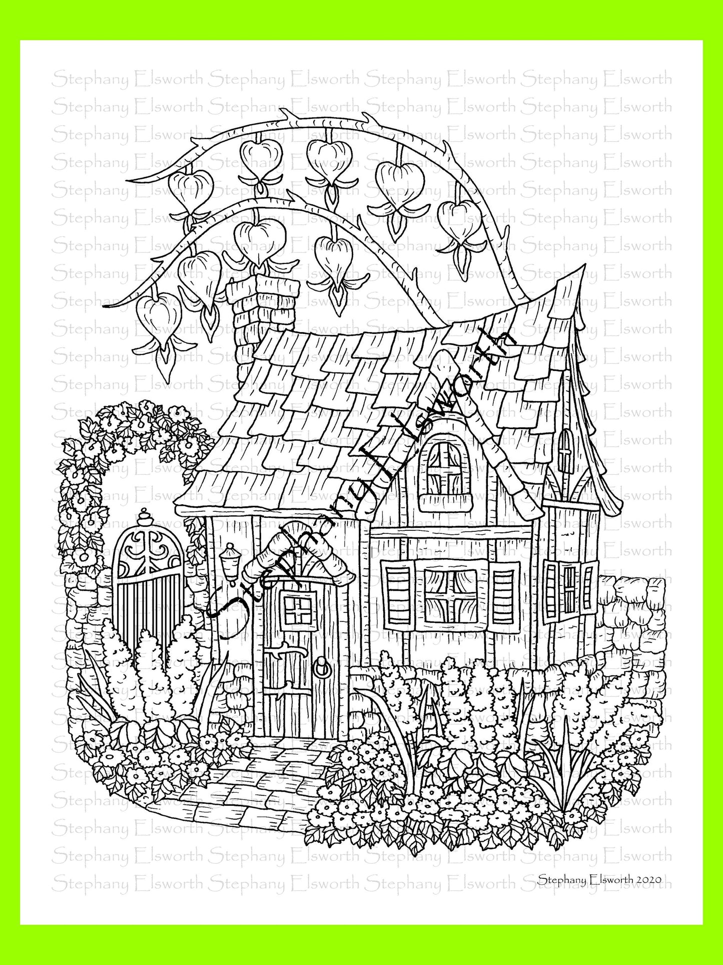 Faerie Houses III PDF Instant Download Coloring Book