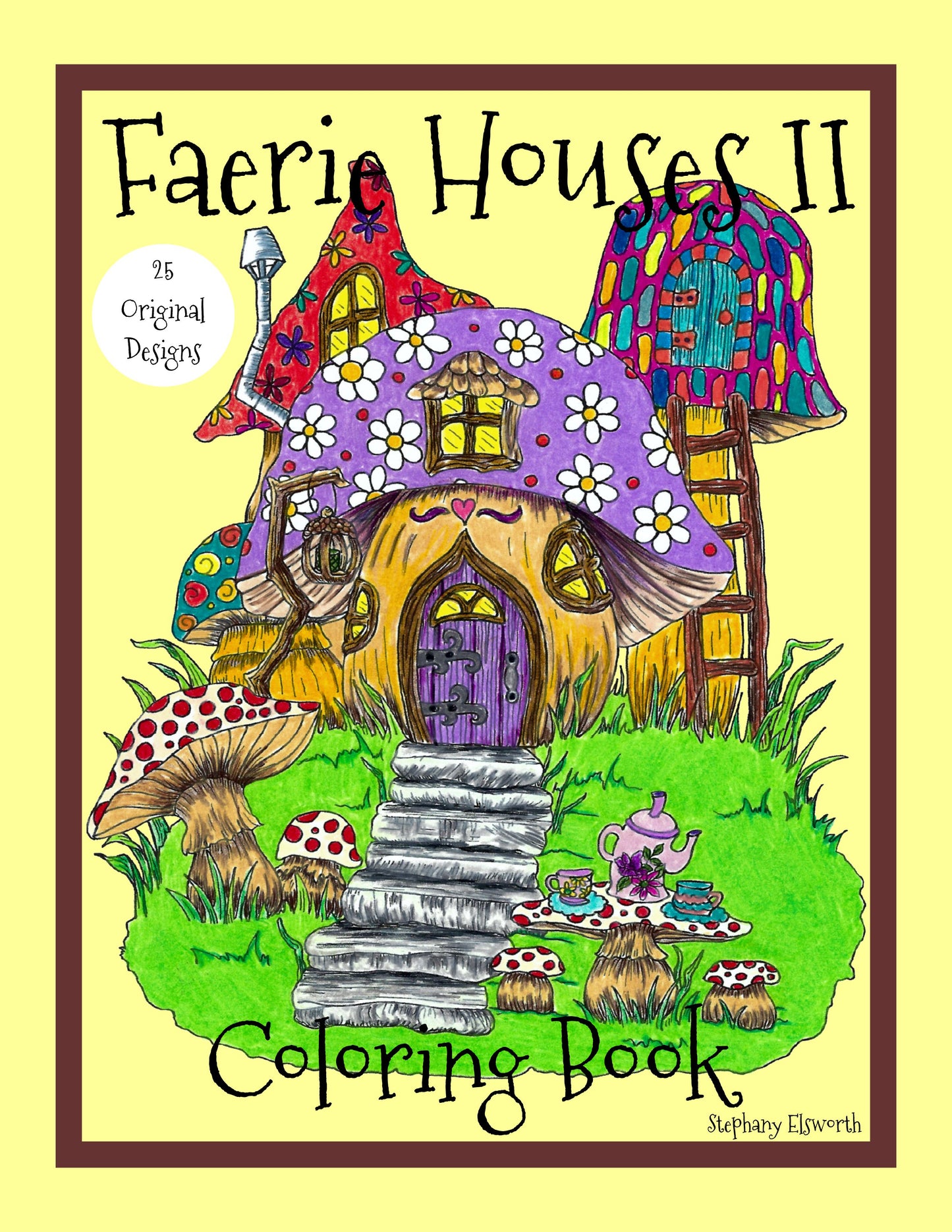 Faerie Houses II PDF Instant Download Coloring Book