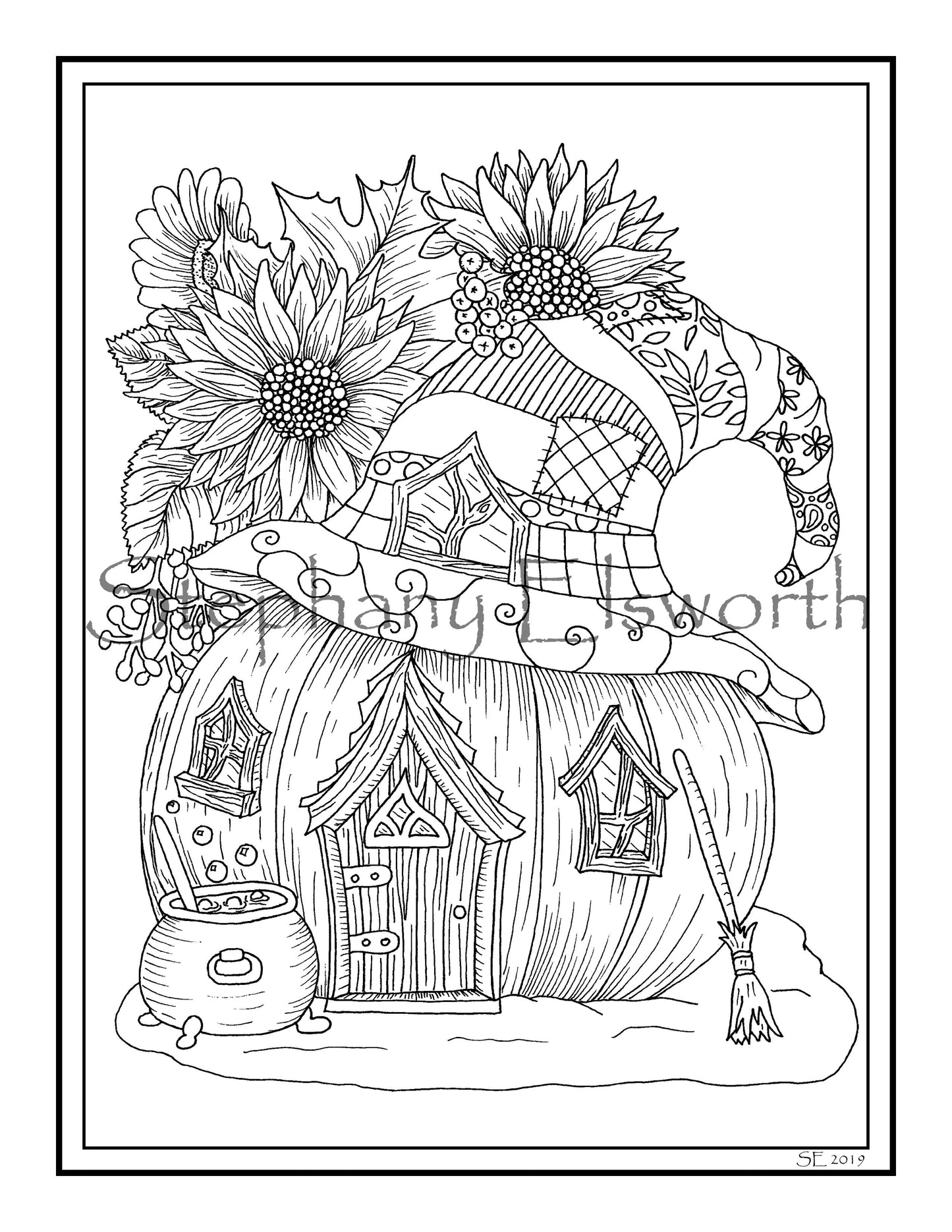 Faerie Houses II PDF Instant Download Coloring Book