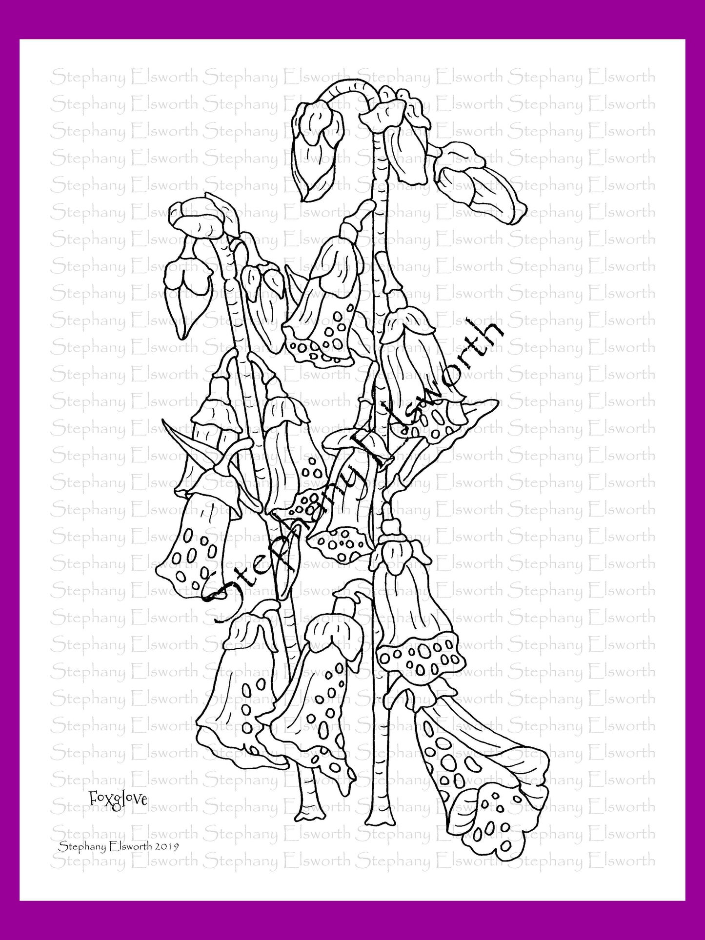 Joyful Blossoms 8 1/2 x 11 PDF Instant Download Printable Coloring Book