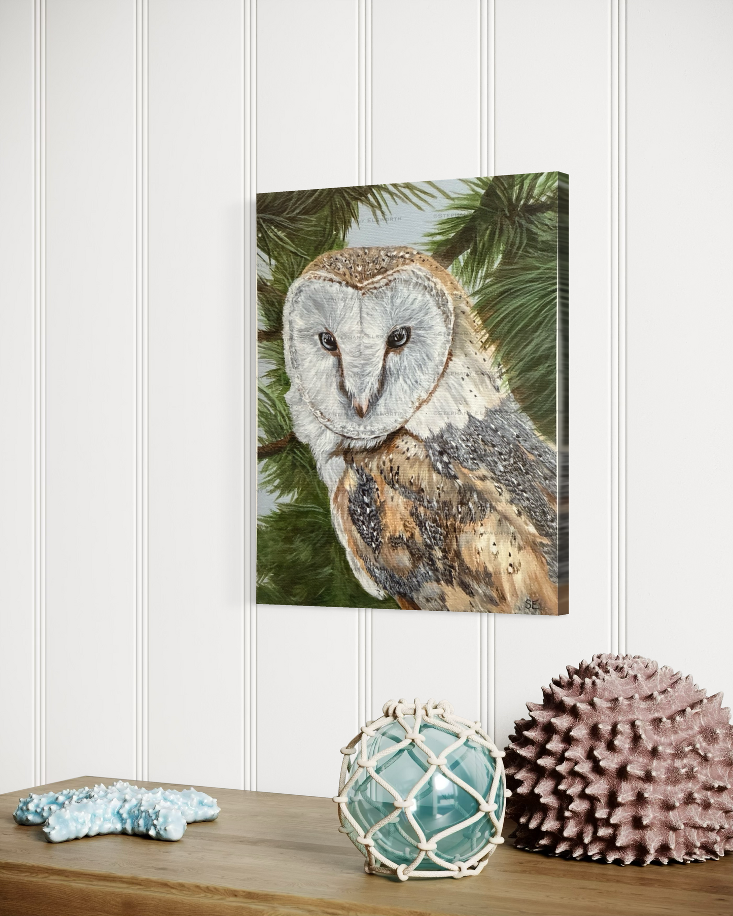 8 x 10 inch Barn Owl Original Painting