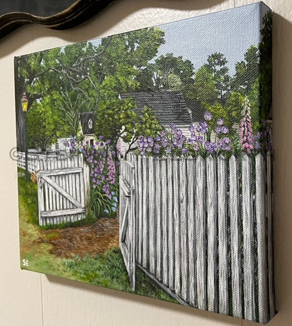 Spring in Colonial Williamsburg Original 10 x 8 Acrylic Painting