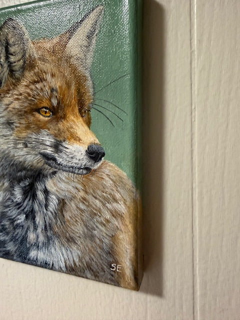 5 x 7 inch Fox Study Original Miniature Painting