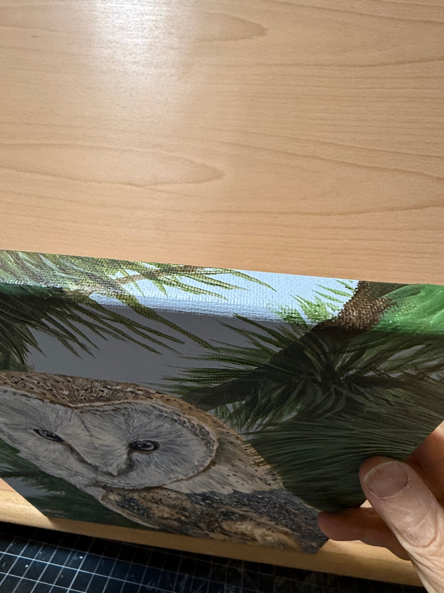 8 x 10 inch Barn Owl Original Painting