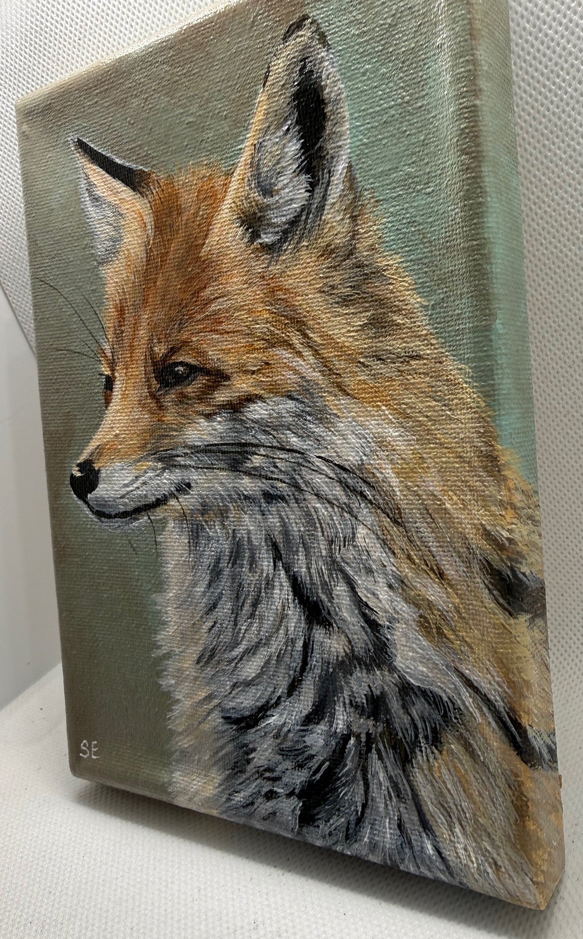 5 x 7 inch Fox Original Miniature Painting