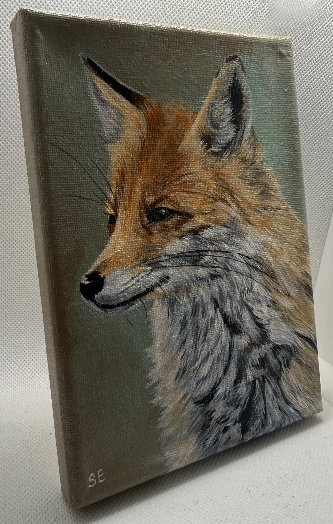 5 x 7 inch Fox Original Miniature Painting