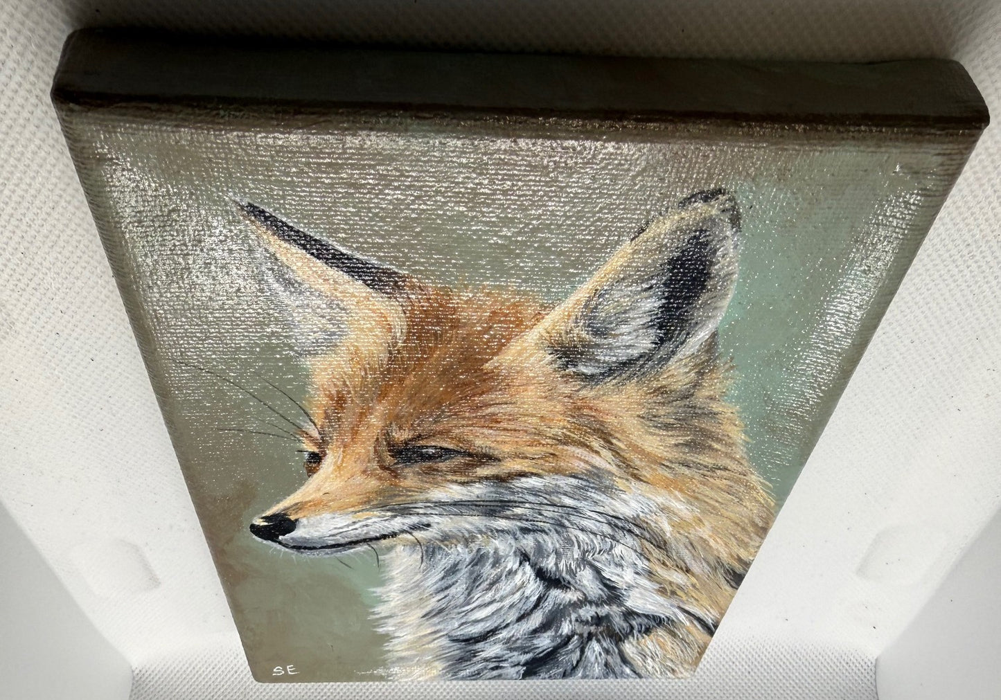 5 x 7 inch Fox Original Miniature Painting