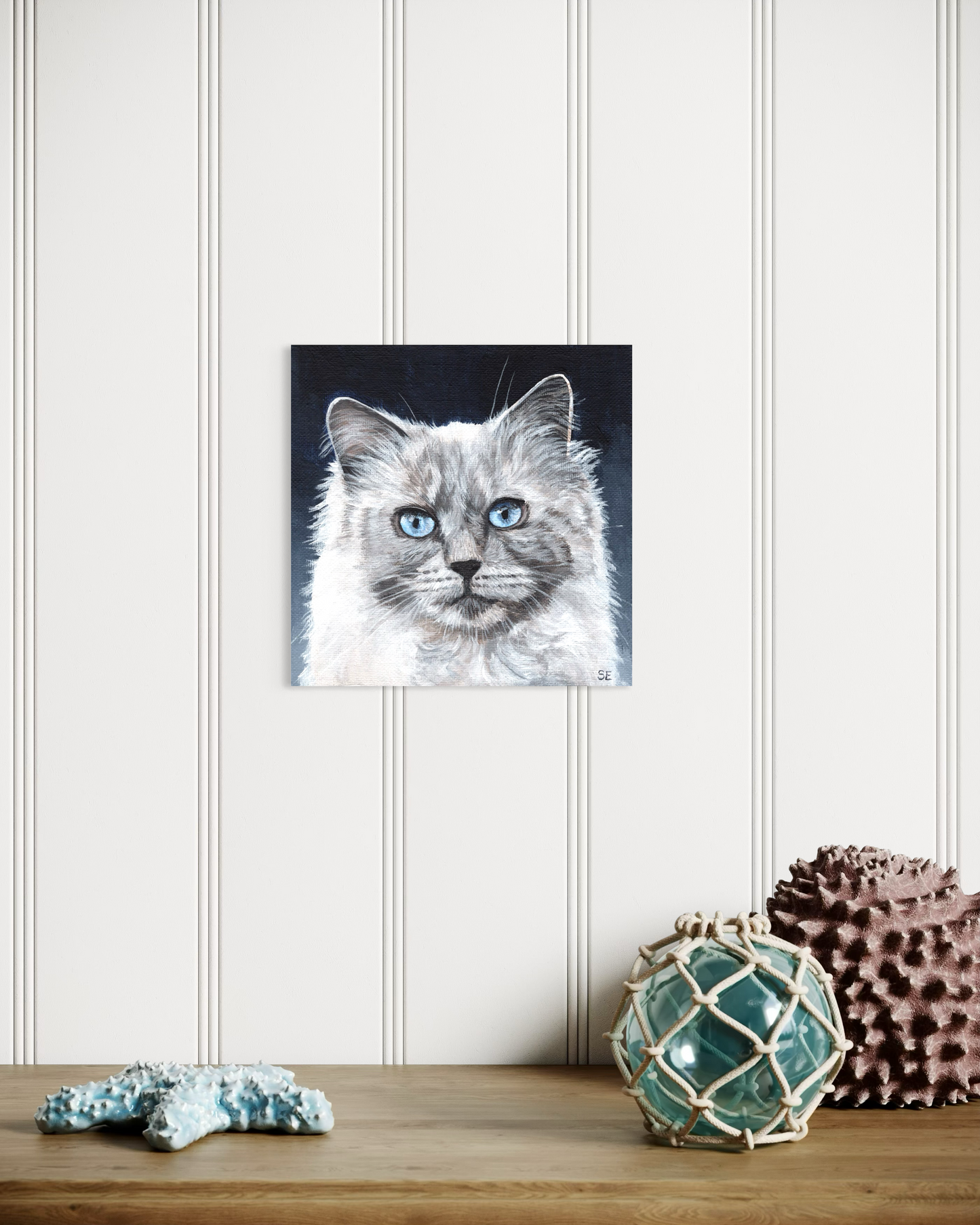 Ragdoll Cat Original 6 x 6 Acrylic Painting