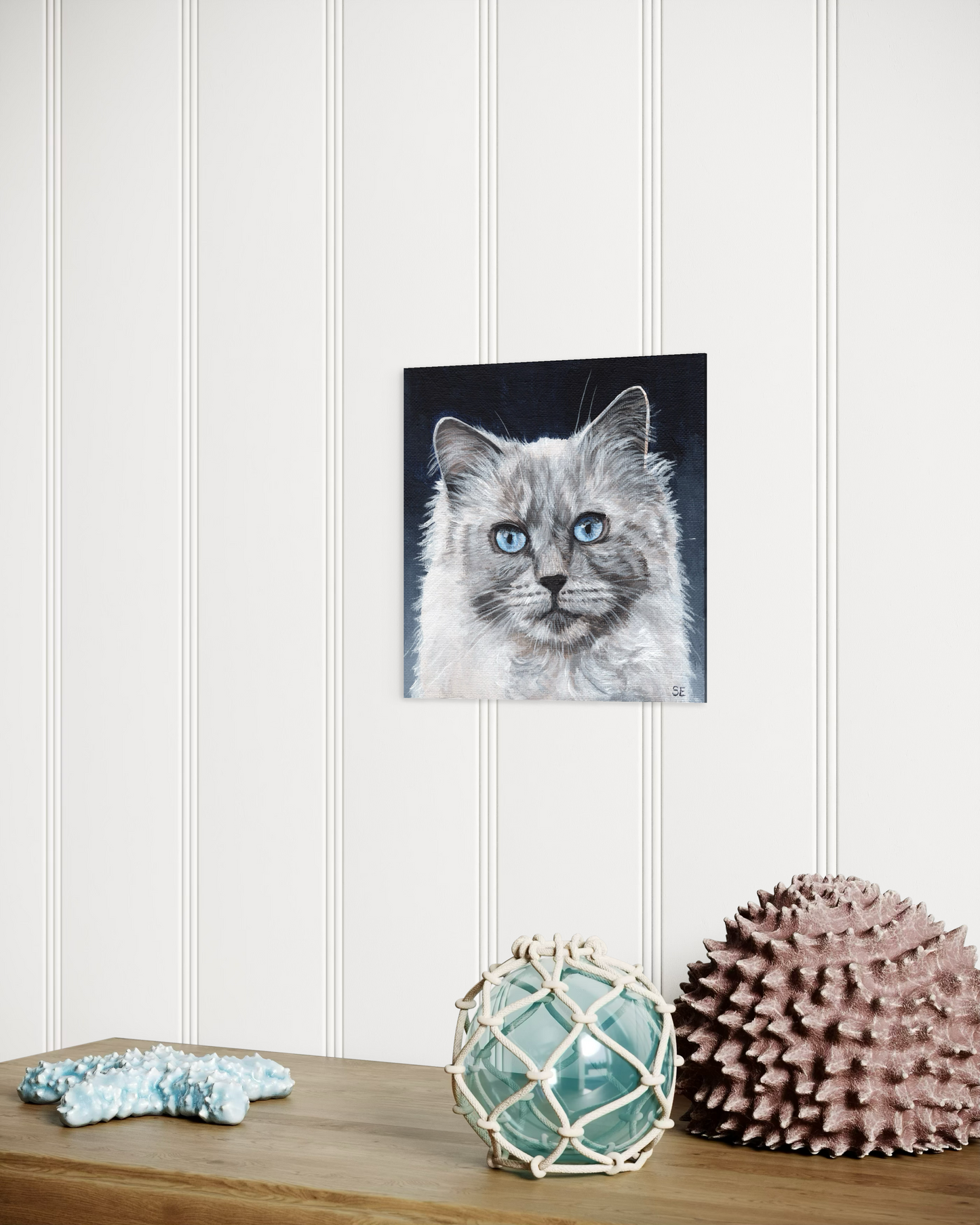 Ragdoll Cat Original 6 x 6 Acrylic Painting