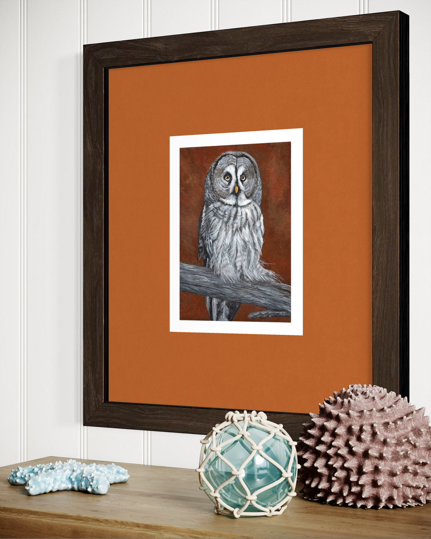 6 x 8 Inch Great Gray Owl Giclee Fine Art Print